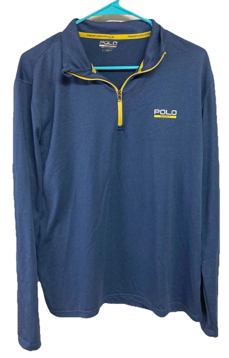 Polo Ralph Lauren Polo Sport 1/4 Zip Pullover Performance Blue Size Large Size US L / EU 52-54 / 3 - 1 Thumbnail