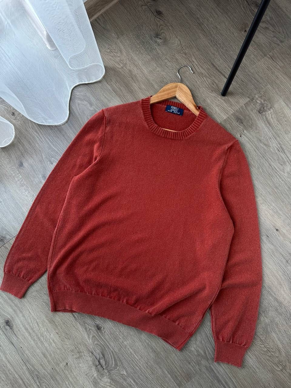 Fedeli × Vintage Vintage Fedeli Cashmere Orange Mens Sweater Size US M / EU 48-50 / 2 - 4 Thumbnail
