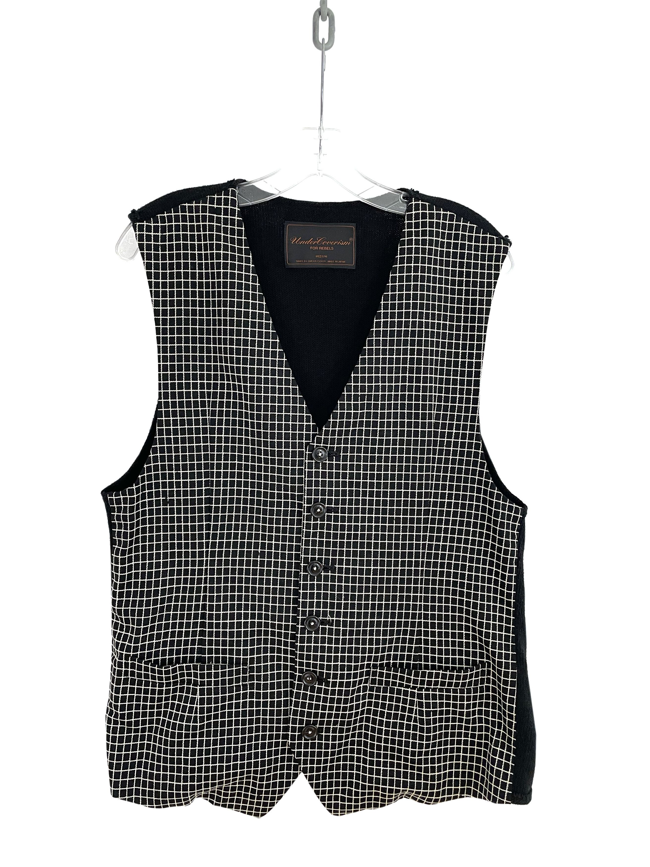 Undercover AW04 Checkered Hybrid Vest Size US M / EU 48-50 / 2 - 1 Thumbnail