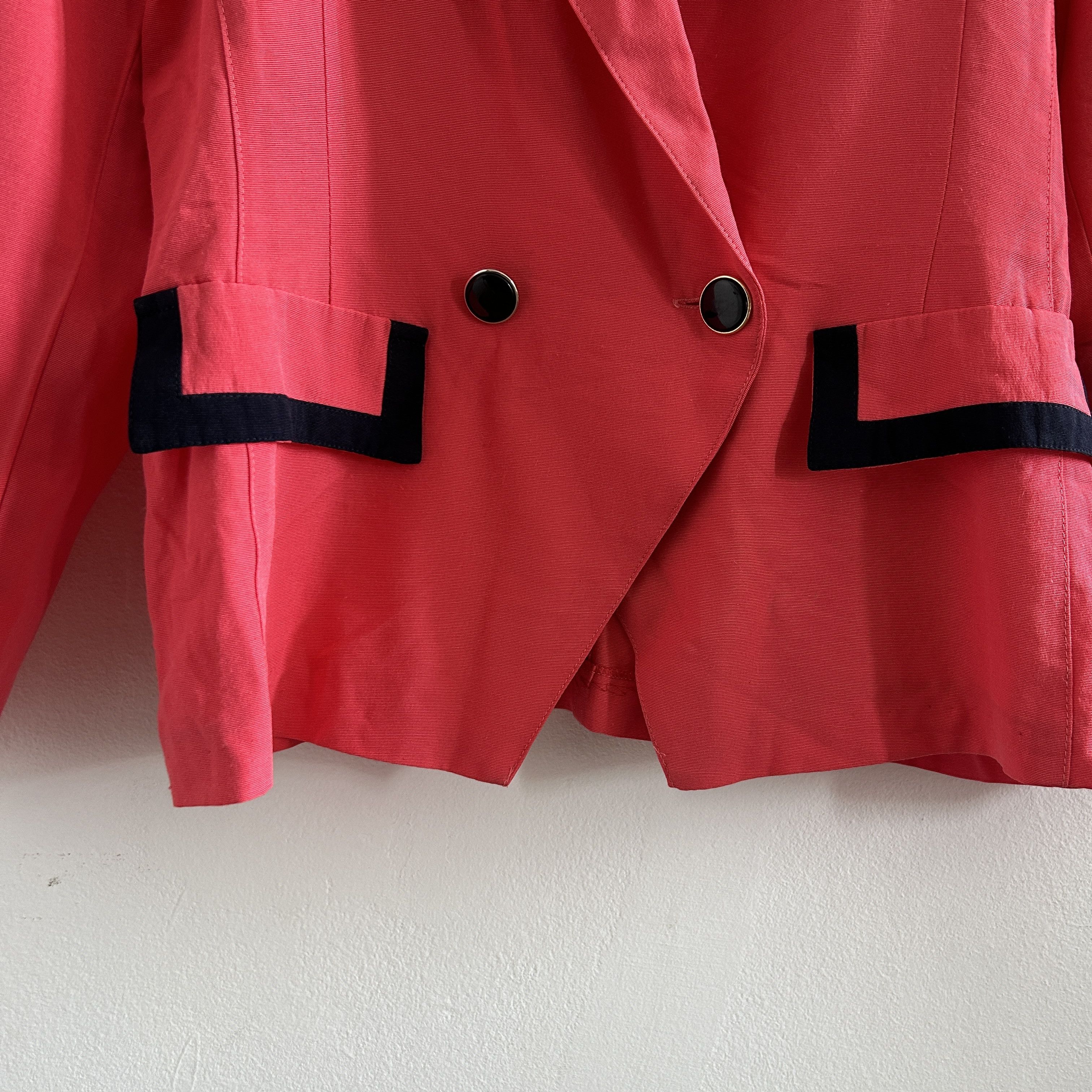 Vintage Vintage 90s Coral Pink Designer Blazer Size S / US 4 / IT 40 - 11 Thumbnail
