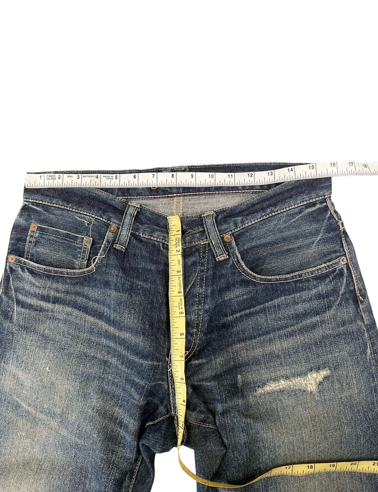 Vintage Acoustic Japan Distress Mud Denim Redline Selvedge Jeans Size US 30 / EU 46 - 3 Thumbnail