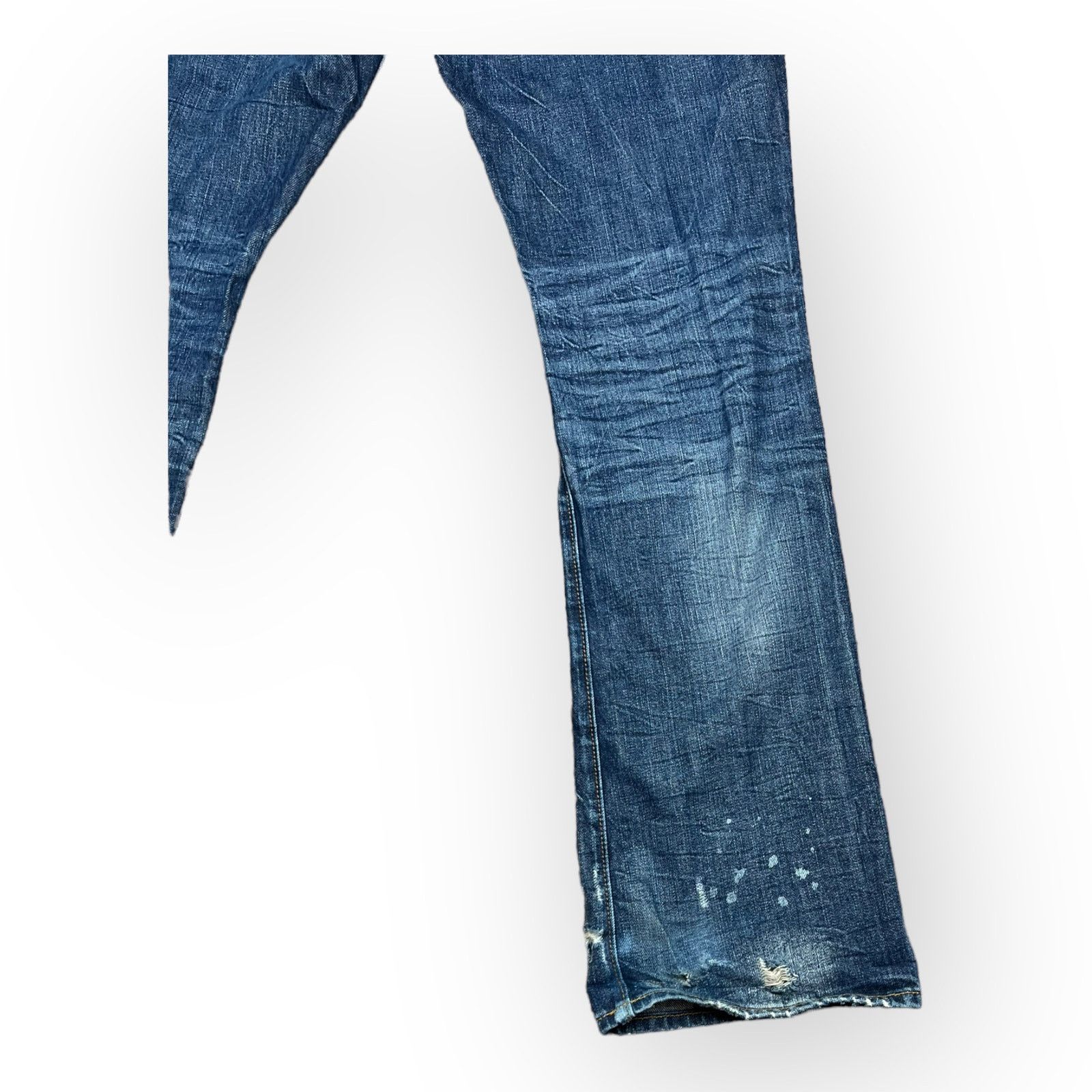Ruehl No. 925 Ruehl No. 925 | Vintage Distressed Splatter Bootcut Jeans Size 30" / US 8 / IT 44 - 6 Thumbnail