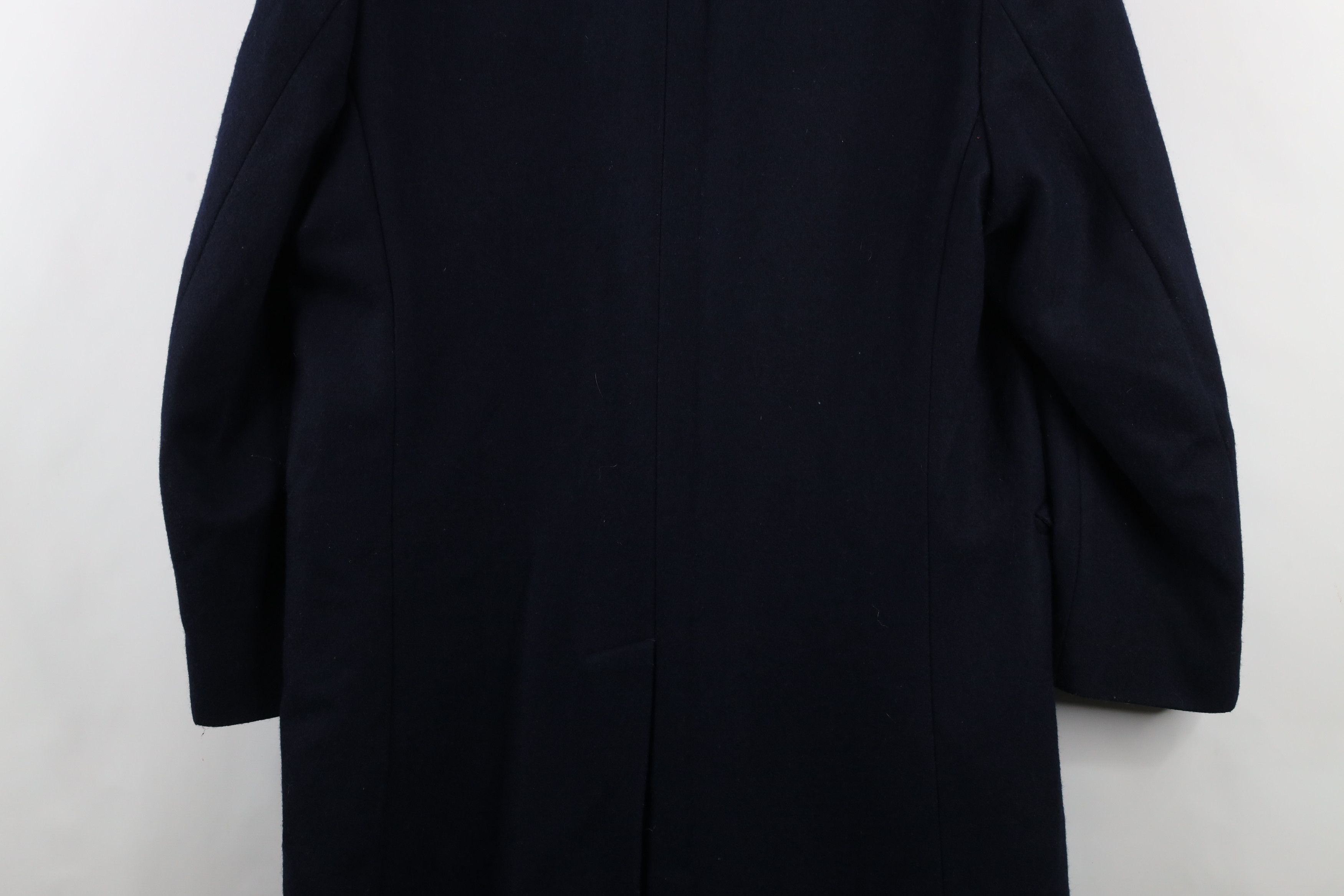 Vintage Vintage 90s Streetwear Wool Blend Overcoat Jacket Navy USA Size US L / EU 52-54 / 3 - 14 Thumbnail