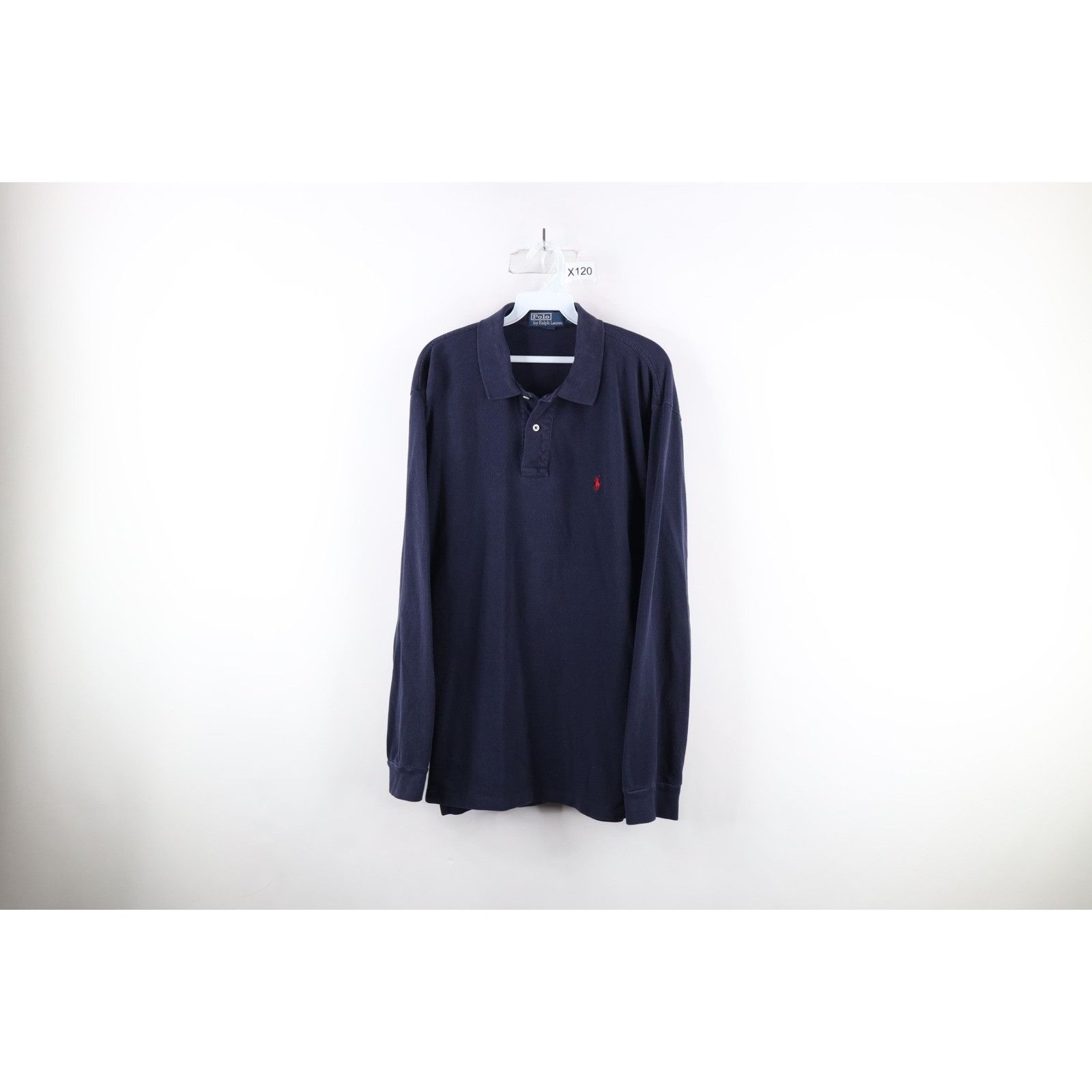 Polo Ralph Lauren Vintage 90s Ralph Lauren Faded Long Sleeve Rugby Polo Size US XL / EU 56 / 4 - 1 Thumbnail