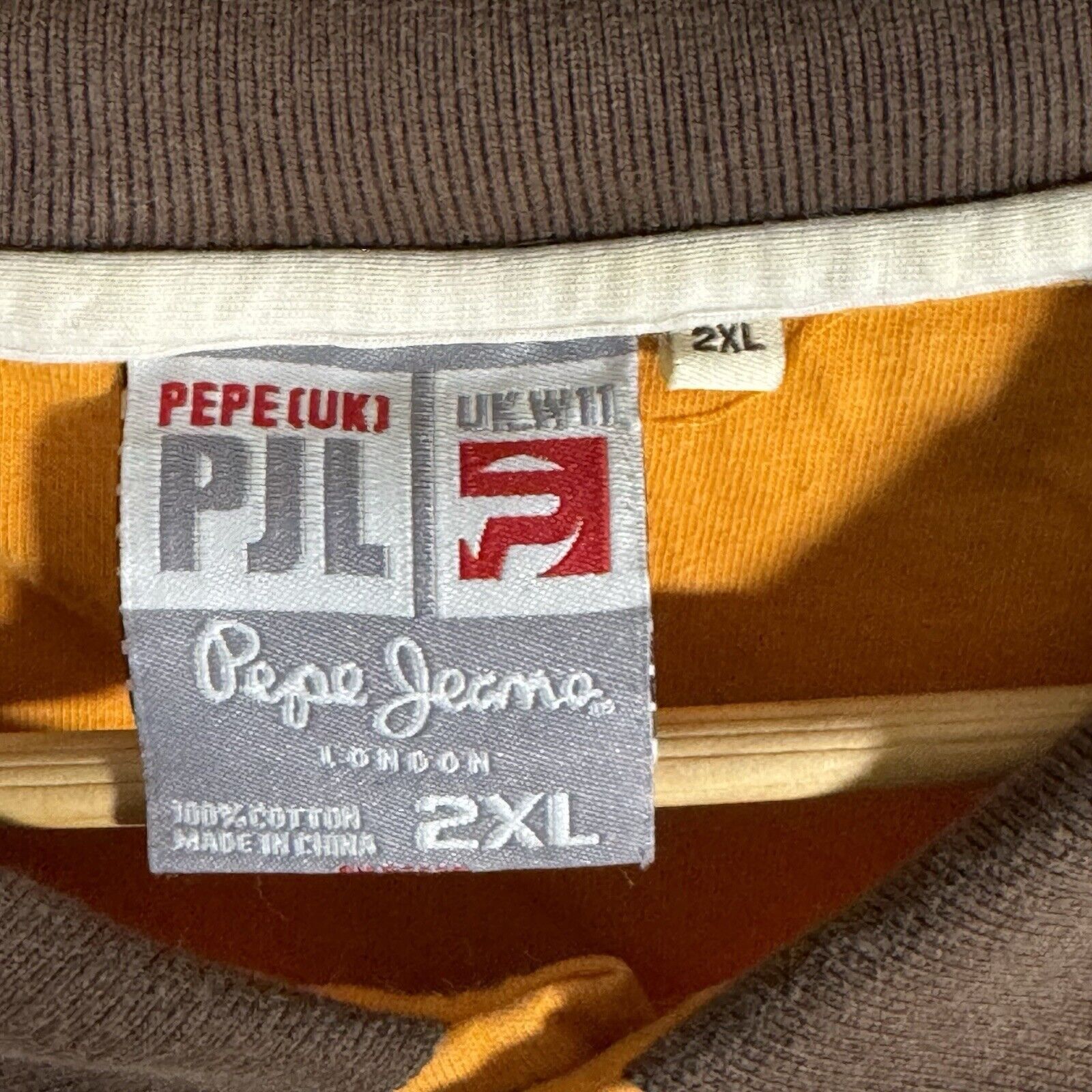 Pepe Jeans × Vintage VTG 2000’s Pepe Jeans London Polo Shirt Yellow Size 2XL Y2K Size US XXL / EU 58 / 5 - 5 Thumbnail