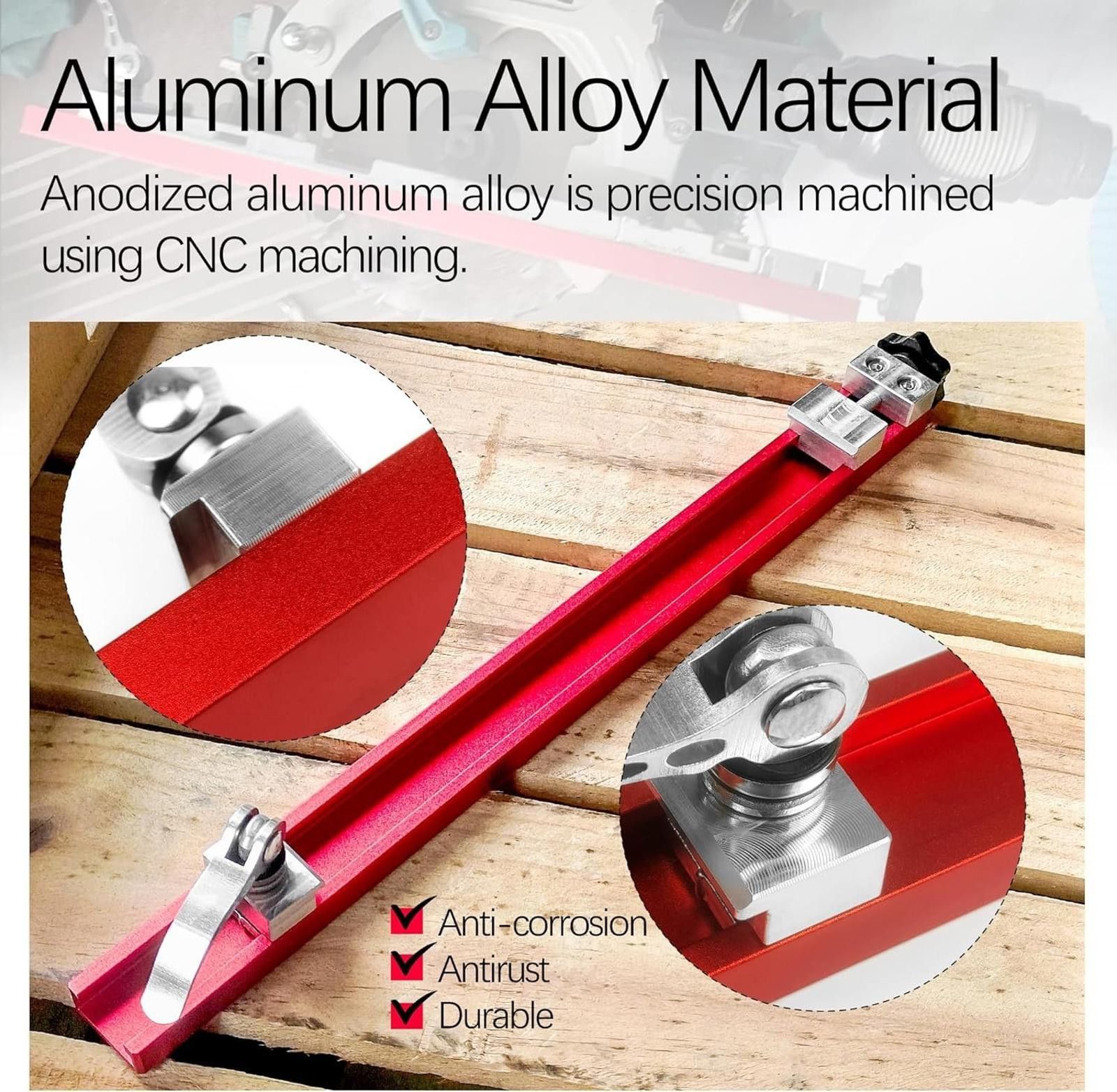The Unbranded Brand Precision Red Aluminum Circular Saw Guide Rail - New! Size ONE SIZE - 3 Thumbnail