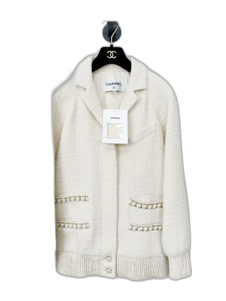 Chanel White Chain Jacket with Tags -2505