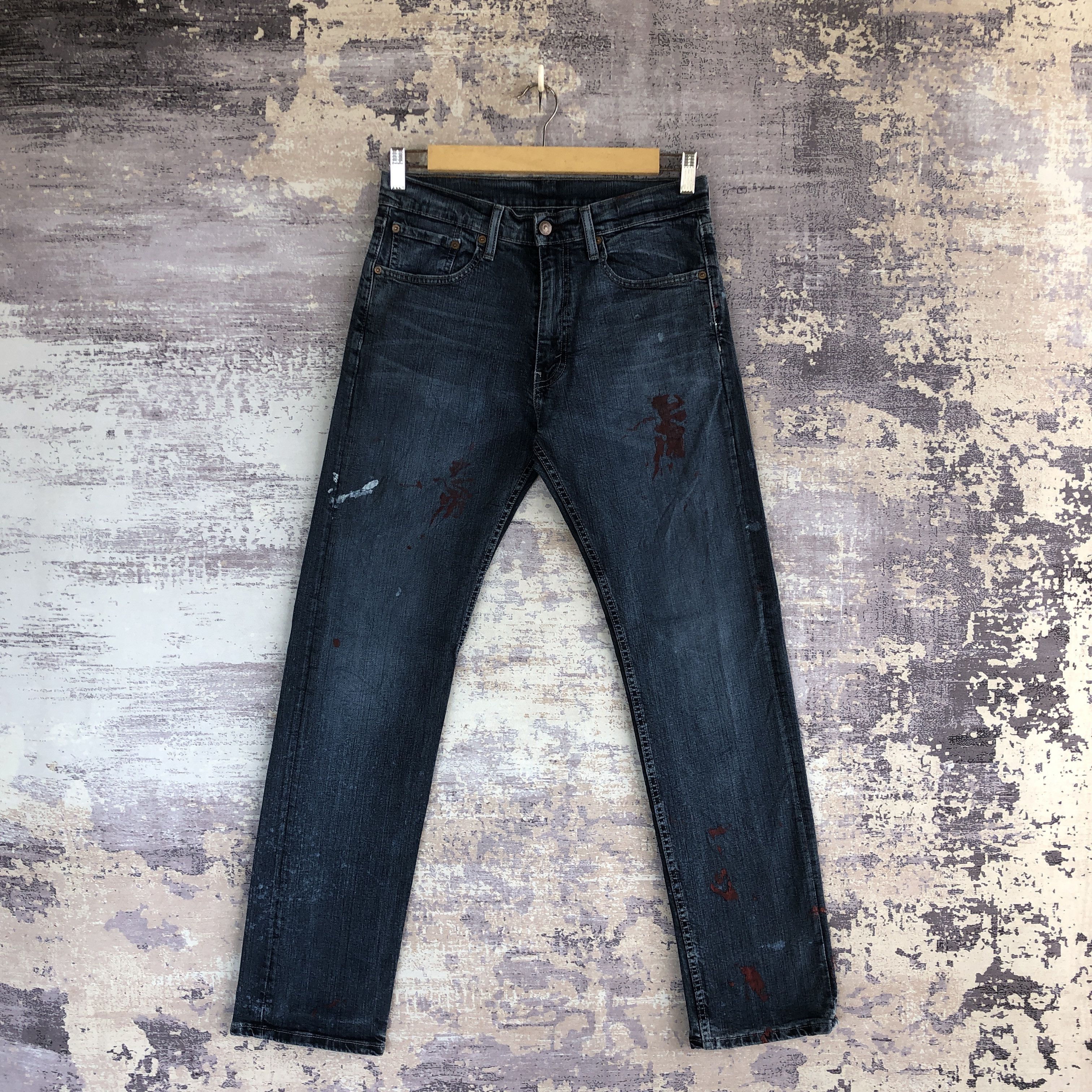 Levi's Vintage Levis 505 Paint Splatter Jeans Levis Faded Denim Size US 30 / EU 46 - 1 Thumbnail