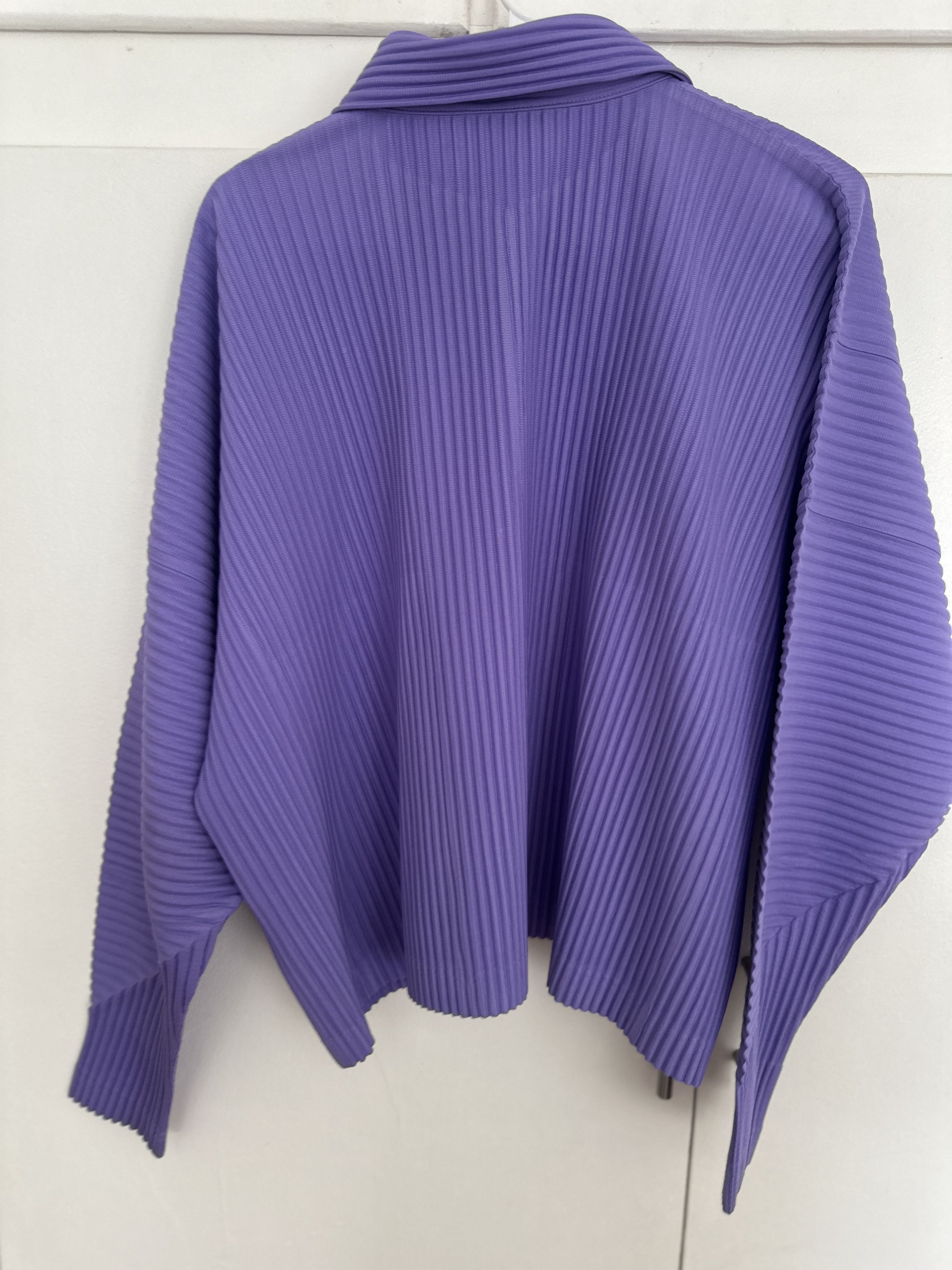Homme Plisse Issey Miyake Pleated loose-fit dolman-sleeved woven jacket Size US M / EU 48-50 / 2 - 3 Thumbnail