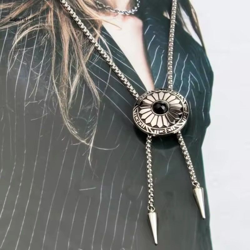 Cowboy Equipment × Vintage Metal Round Flower Bolo Tie Size ONE SIZE - 5 Thumbnail