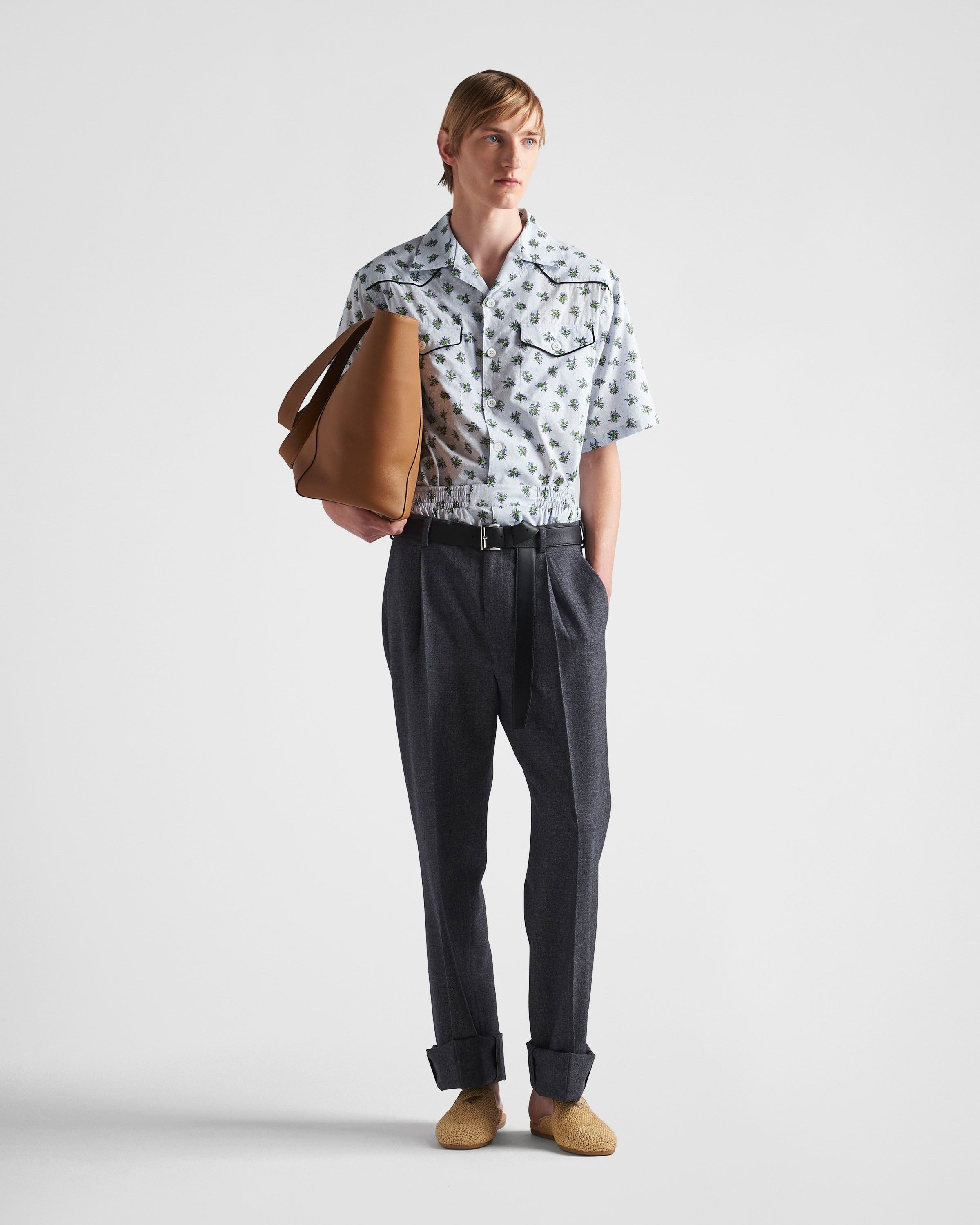 Prada o1bcso1str1025 Batista Edelweis Short-Sleeved Shirt Size US L / EU 52-54 / 3 - 2 Thumbnail