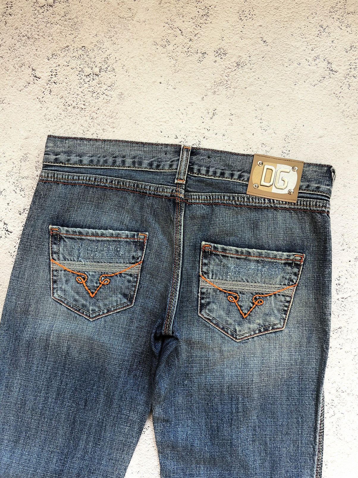 Dolce & Gabbana × Hysteric Glamour × Vintage Y2K Vintage Dolce & Gabbana Faded Bootcut Jeans Size 30" / US 8 / IT 44 - 5 Thumbnail
