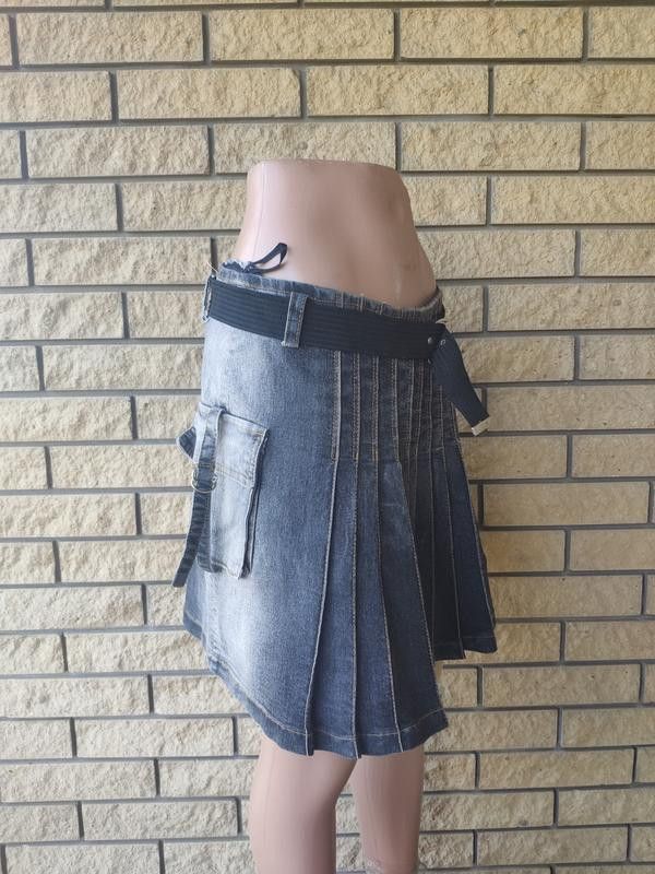 Other Grunge denim mini pleather cargo skirt hips 18.9" Size 30" / US 8 / IT 44 - 3 Thumbnail