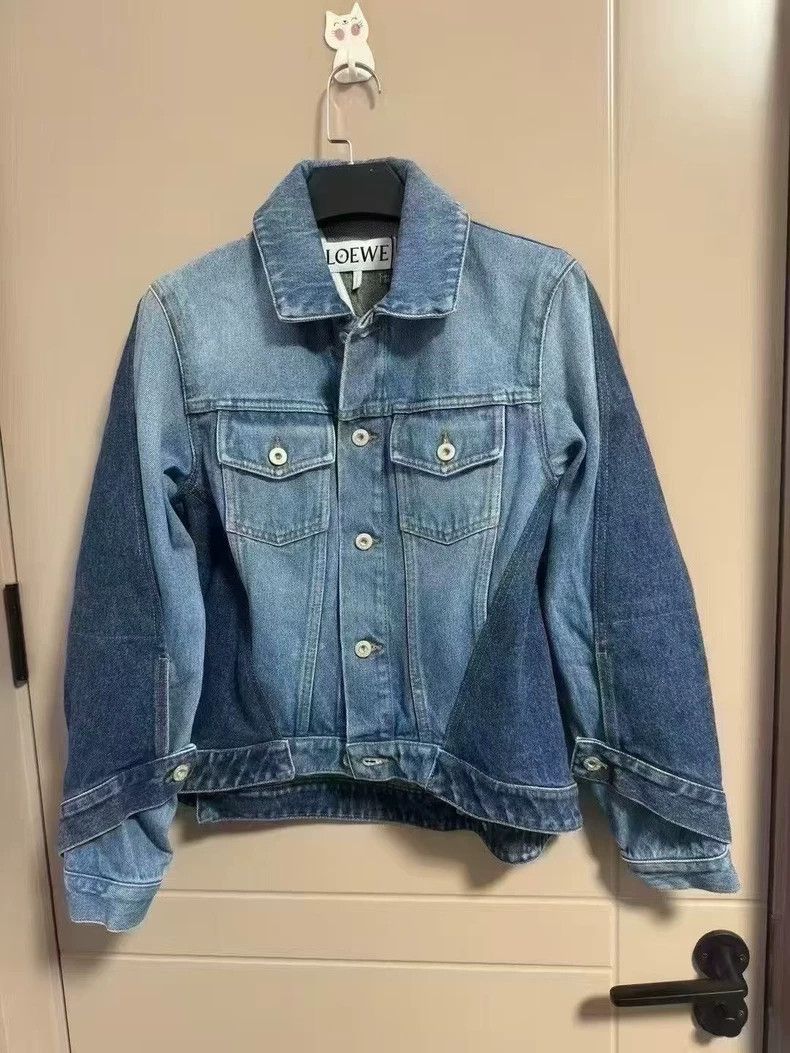 Loewe LOEWE Notched Lapel Irregular Denim Jacket Size 4XL / US 24-26 - 1 Thumbnail