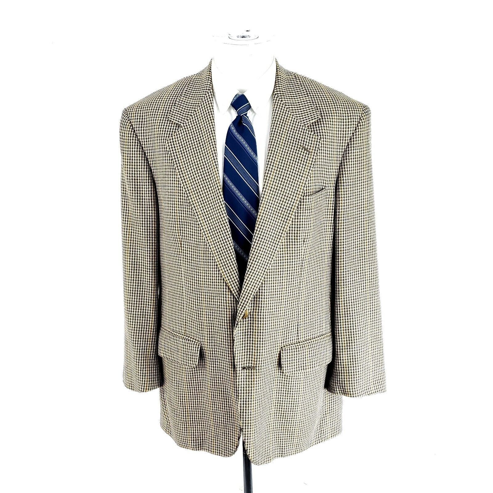 Bill Blass Bill Blass Bespoke Wool Silk 2 Button Sport Coat 40R Brown T Size 40R - 3 Thumbnail