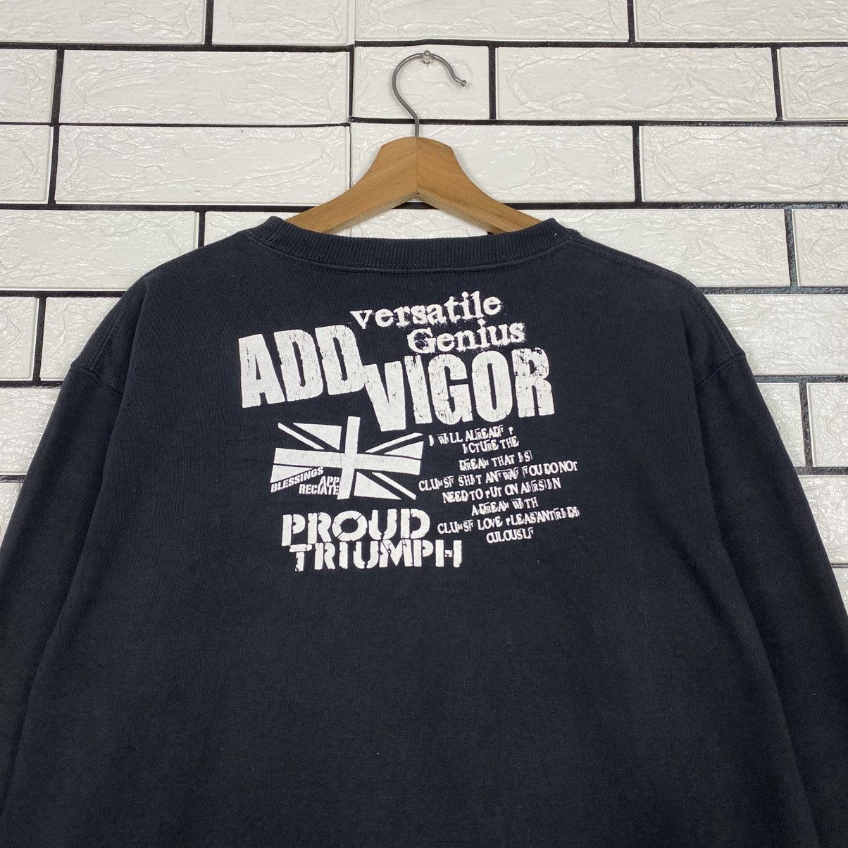 Japanese Brand Punk Design Biker Sweatshirt Black Edge Big Logo Size US M / EU 48-50 / 2 - 10 Thumbnail