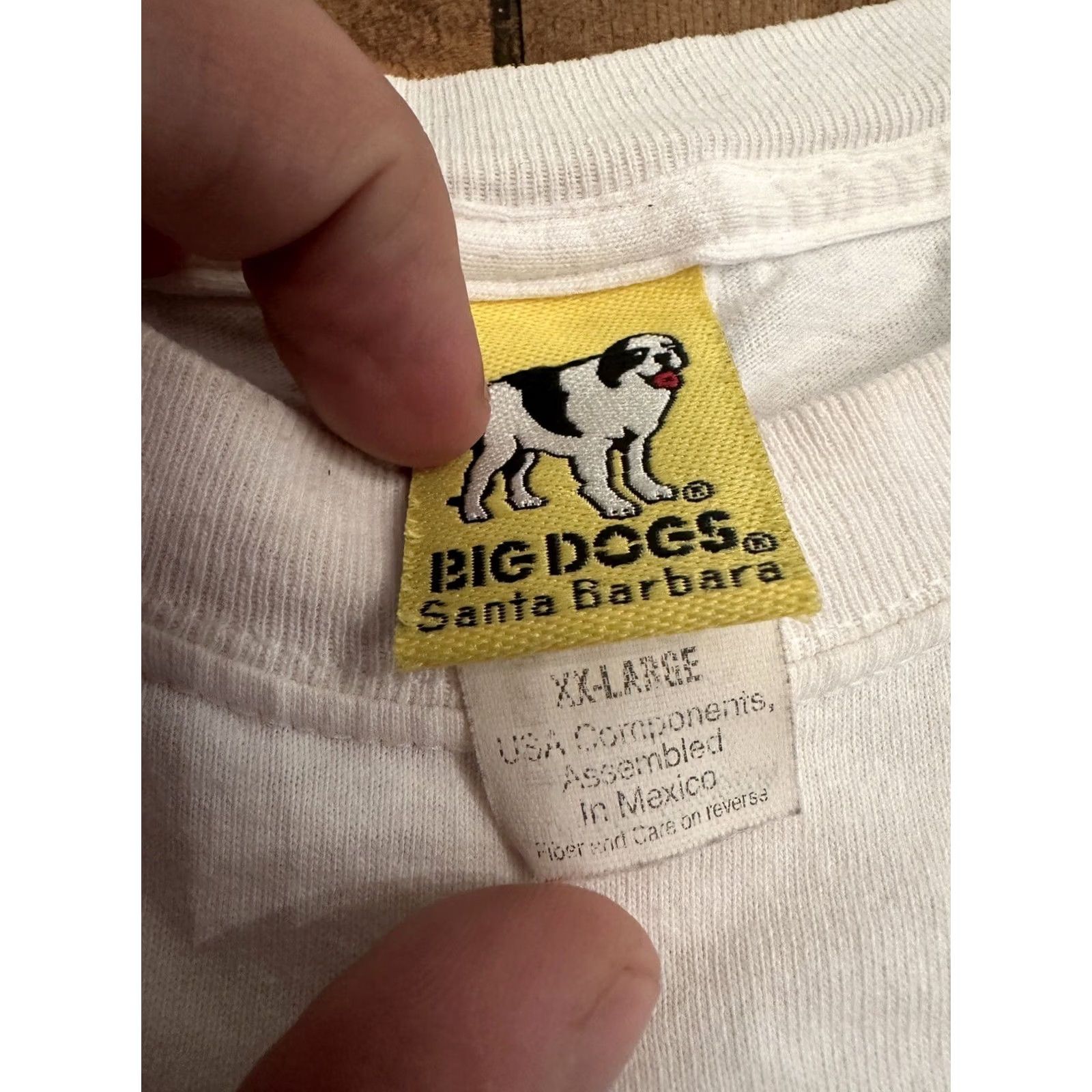 Big Dogs VINTAGE Big Dogs T-Shirt Men 2XL White Cotton Logo Short Sleeve Crew Neck Barbeque Rules Dog Stained Size US XXL / EU 58 / 5 - 4 Thumbnail