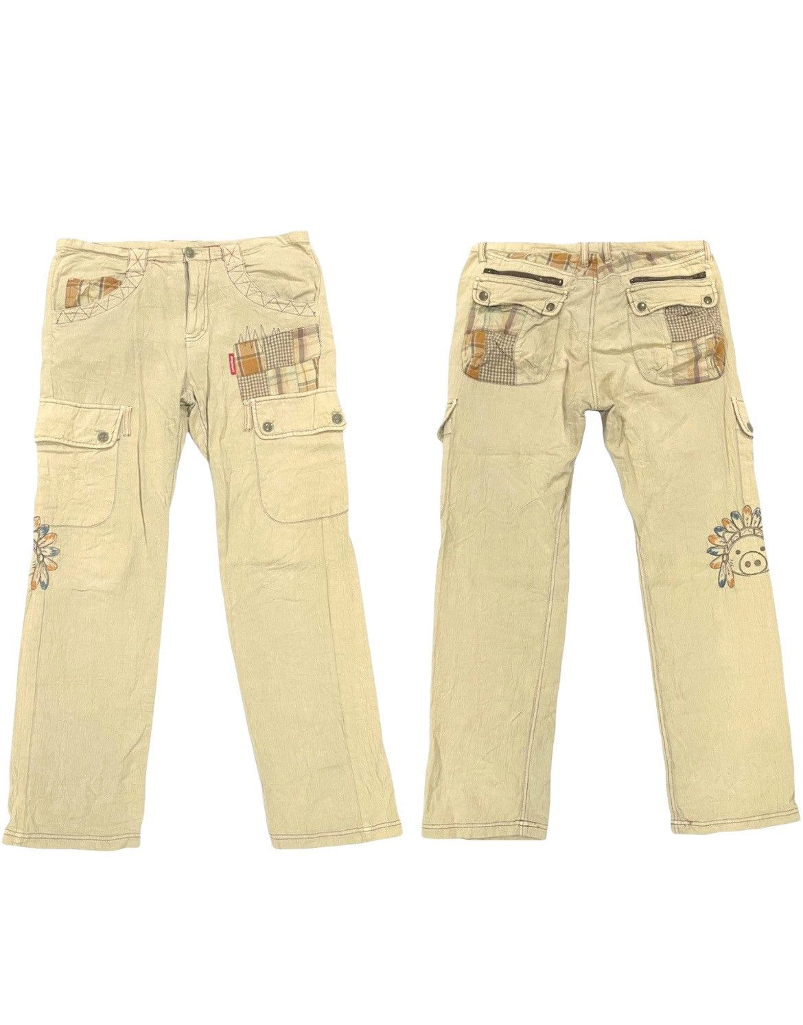 Japanese Brand × Vintage Grail💥Vintage Japanese Drug Store's Patchwork Cargo Pants Size US 36 / EU 52 - 2 Thumbnail