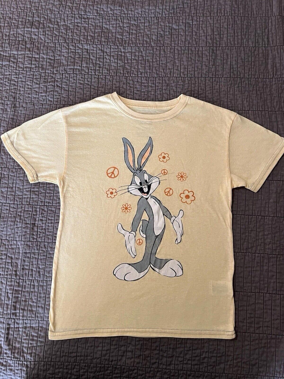 Designer Looney Tunes Shirt Womens Juniors XS Bugs Bunny Yellow Size XS / US 0-2 / IT 36-38 - 1 Thumbnail