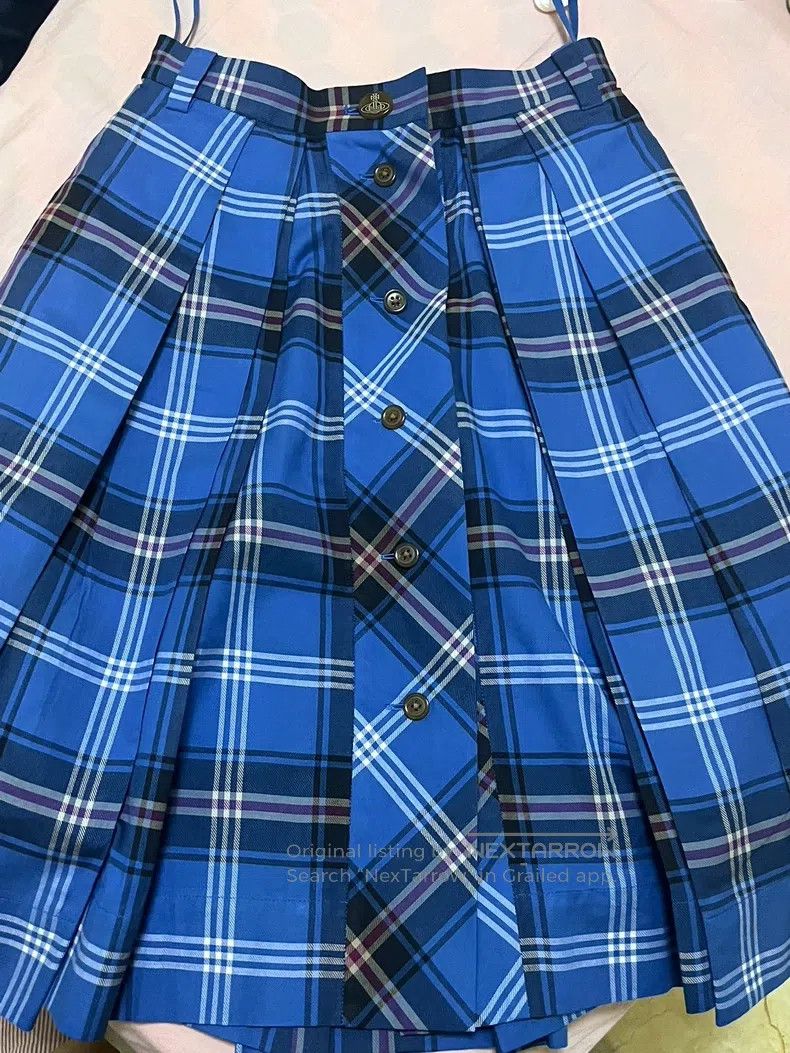 Vivienne Westwood size 1 Plaid Pleated Skirt