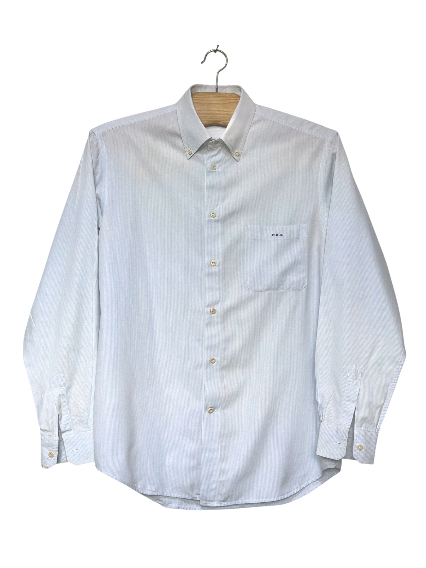 Z Zegna 🔥 striped shirt zegna white blue size L cotton Size US L / EU 52-54 / 3 - 1 Thumbnail