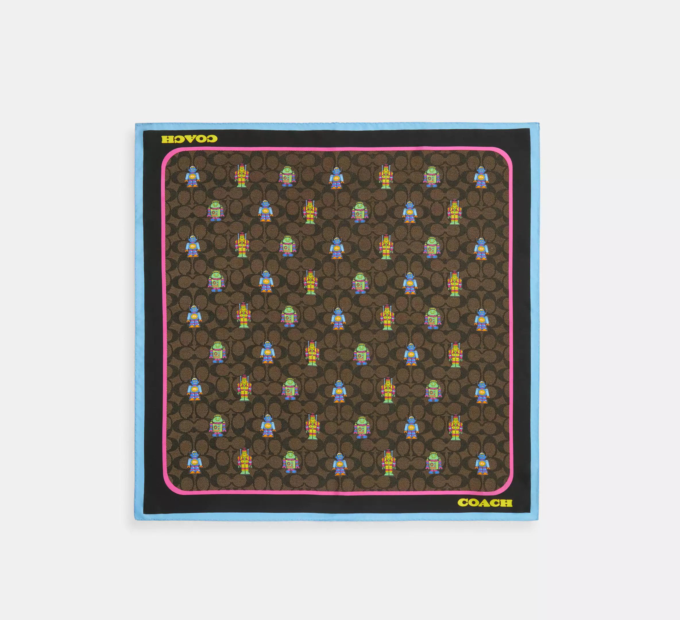 Coach Cosmic Coach Signature Robot Print Silk Bandana CX230 Size ONE SIZE - 5 Thumbnail