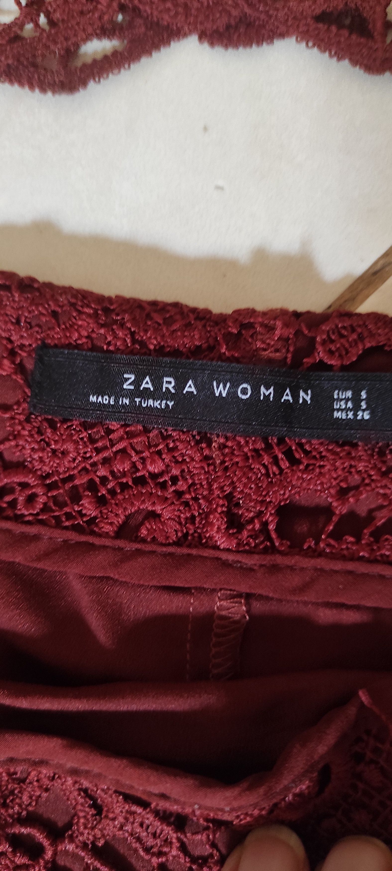 Zara Zara Eyelet Rust Lace Guipure Set Midi Skirt in Coral Size S Size S / US 4 / IT 40 - 12 Thumbnail