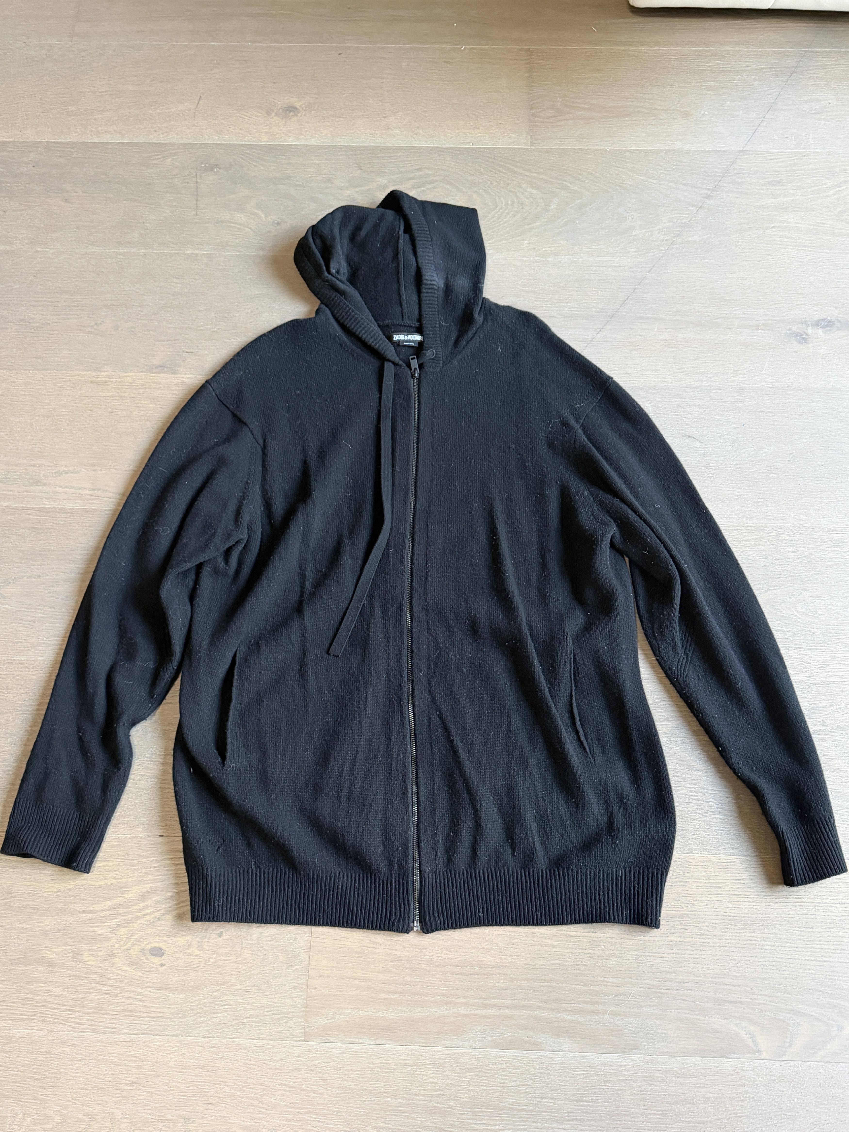 Zadig & Voltaire Zadig & Voltaire Skull Black Zip Hoodie Zip Cotton Sz XL Size US XL / EU 56 / 4 - 3 Thumbnail