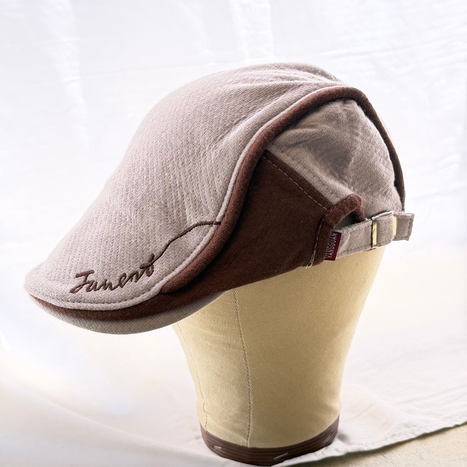 Other Vintage y2k japan Two-Tone Cotton cabbie buckle Hat Size ONE SIZE - 1 Thumbnail