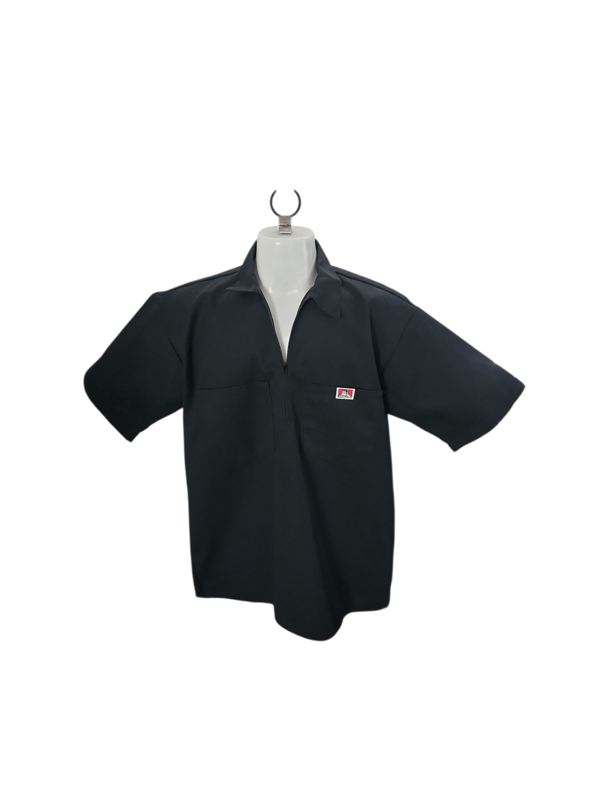 Ben Davis × Vintage Ben Davis Y2K Zipper Shirt Mens Black Quarter Zip SZ Large Size US L / EU 52-54 / 3 - 1 Thumbnail