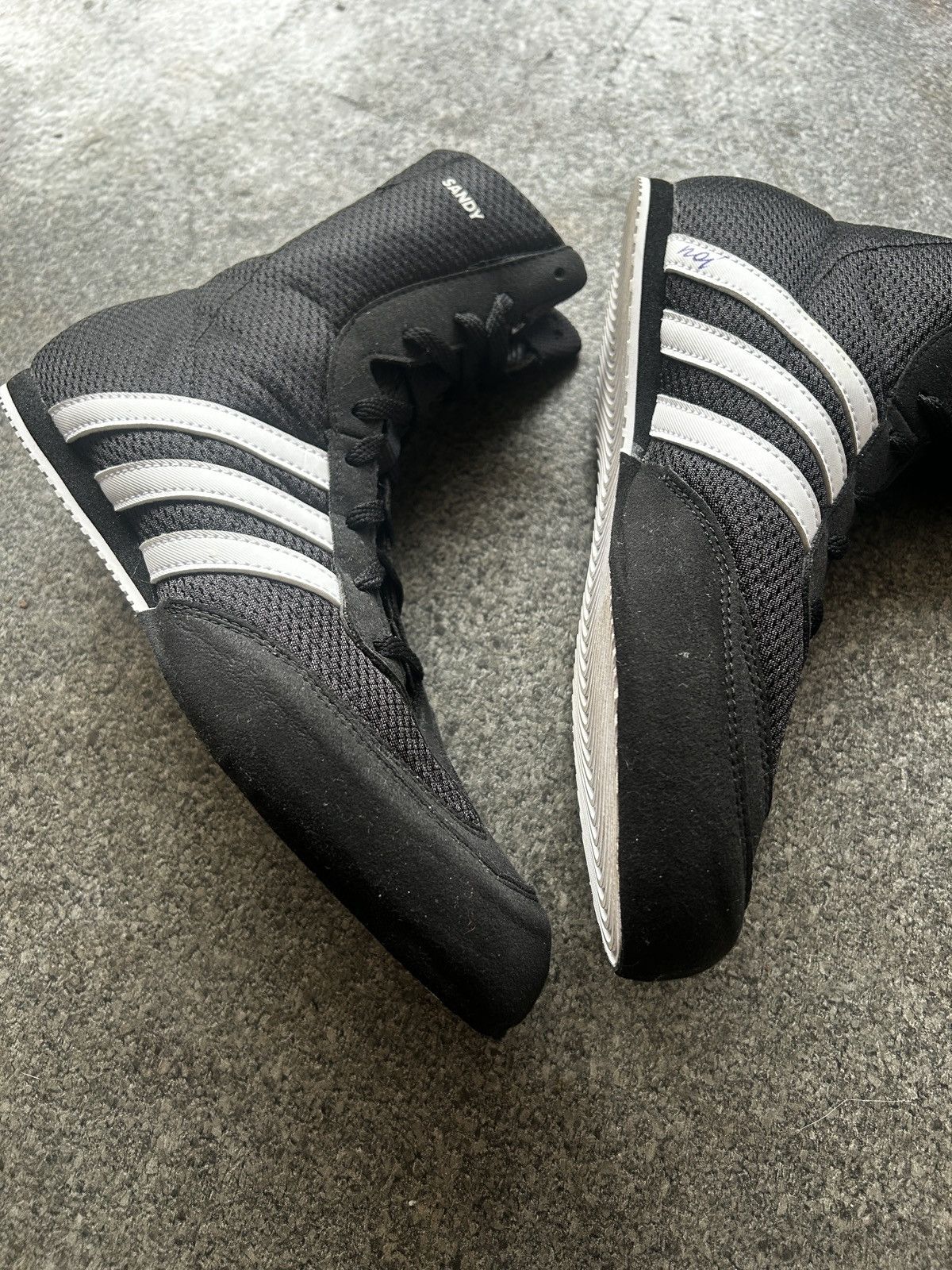 Adidas × Vintage Vintage Adidas High Top Sneakers Boxing Wrestling Size US 7 / IT 37 - 9 Thumbnail