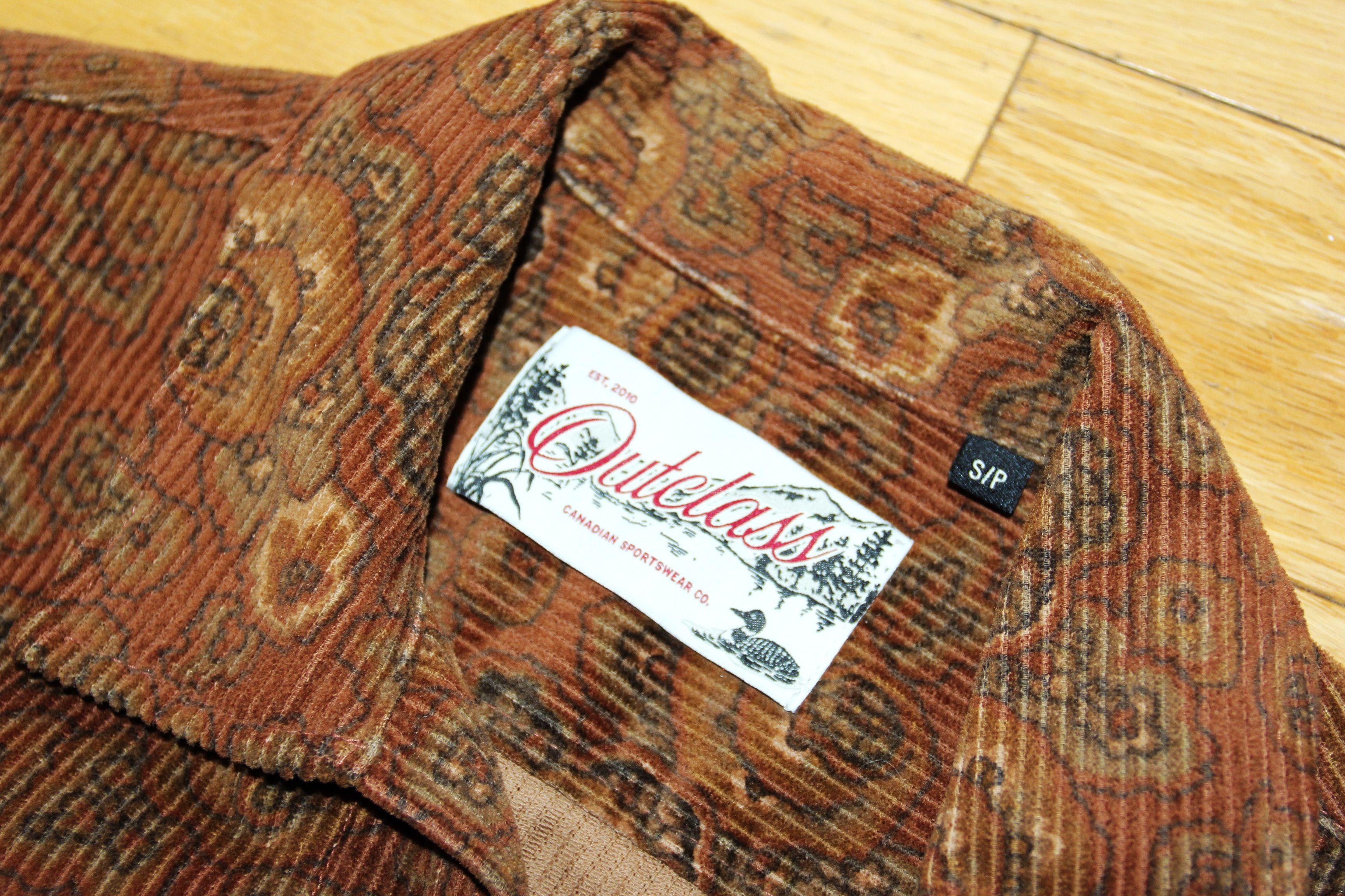 Outclass BNWT AW25 OUTCLASS BRONZE PRINTED CORDUROY CLUB SHIRT S Size US S / EU 44-46 / 1 - 8 Thumbnail