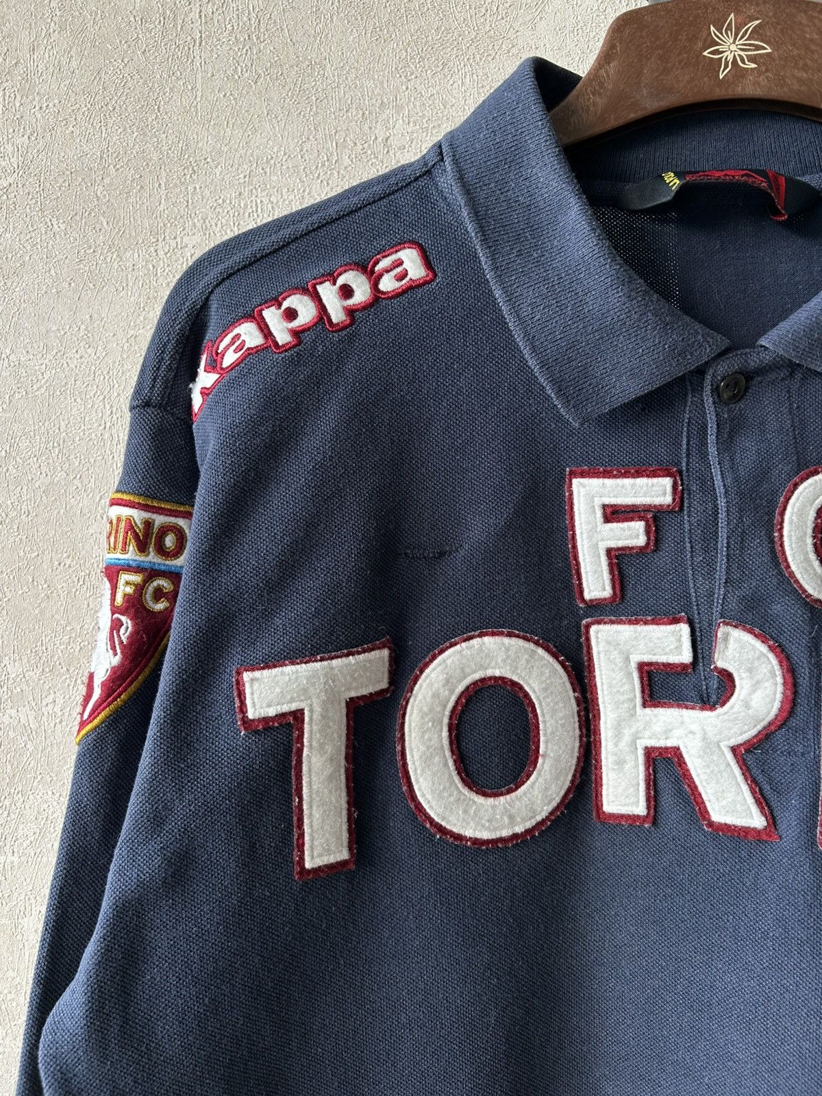 Kappa Y2K 2000s Kappa FC Torino Faded Long Sleeve Polo Size US M / EU 48-50 / 2 - 3 Thumbnail