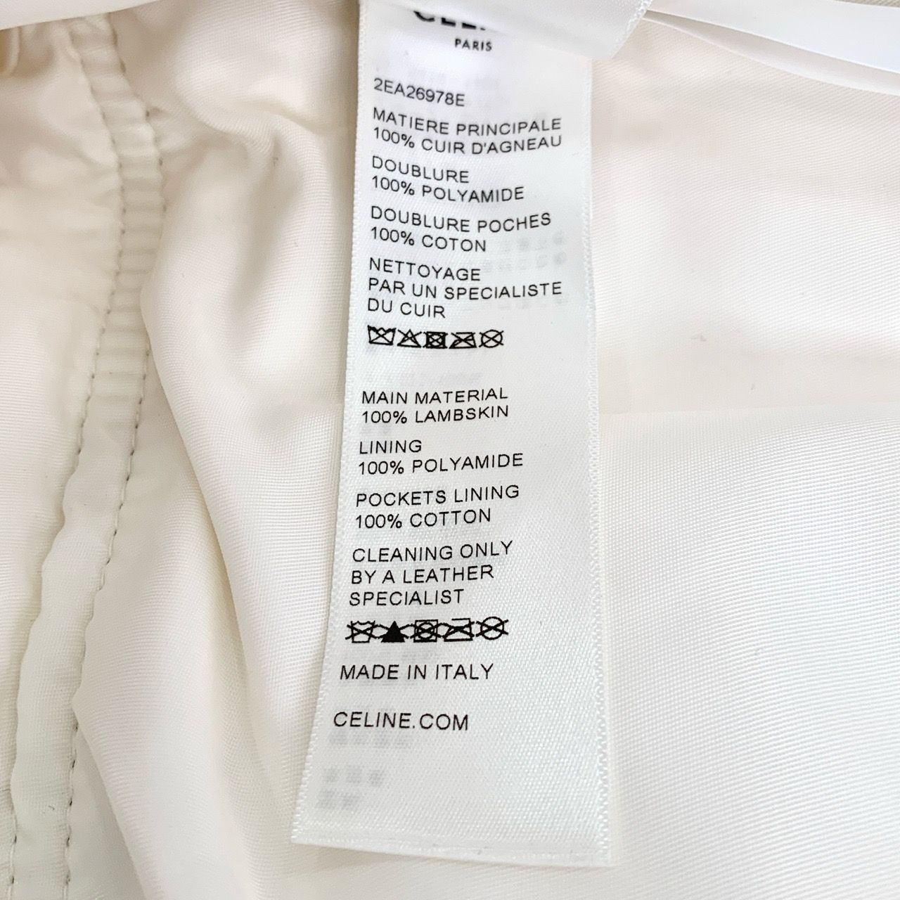 Celine Celine White Lambskin Hooded Quilted Down Jacket (Size 34 XX Size XXS / US 00 / IT 34 - 4 Thumbnail