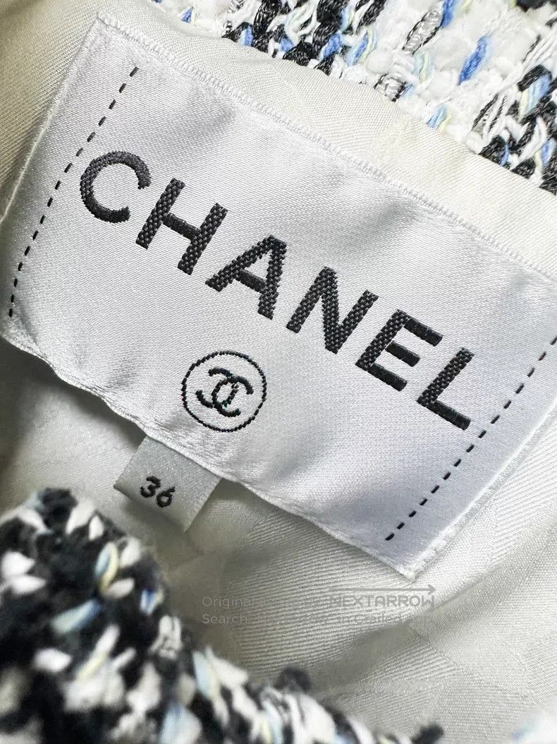 Chanel Chanel Long-sleeved jacket with plaid glitter glazed butto Size XS / US 0-2 / IT 36-38 - 4 Thumbnail