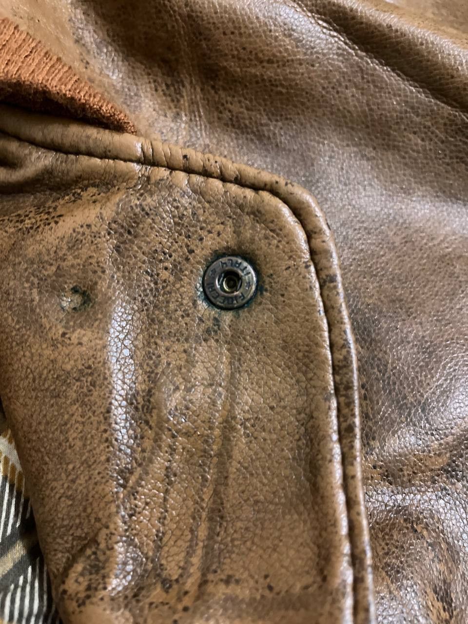 Vintage Vintage Brown Leather Bomber Jacket avirex 1980s Size US XL / EU 56 / 4 - 4 Thumbnail