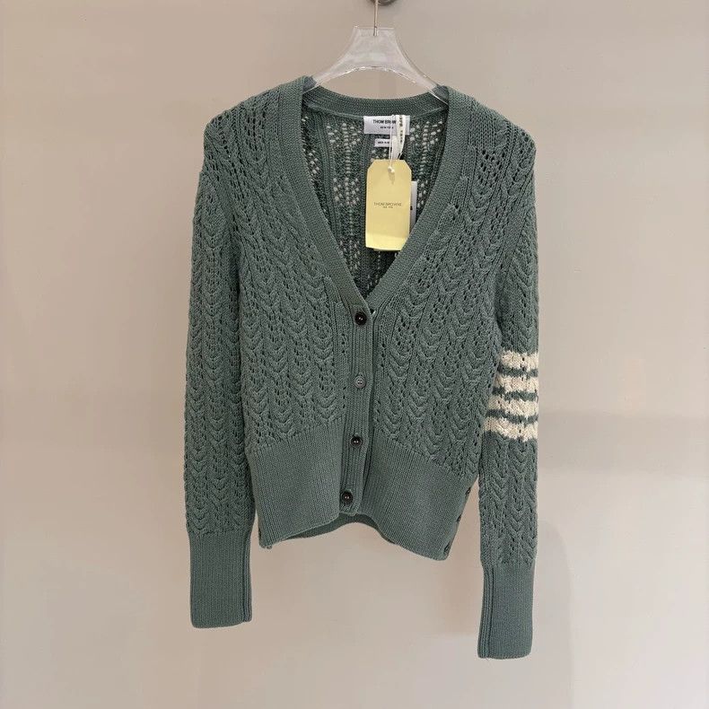 Thom Browne Thom Browne Green Knit Cardigan - dmc Size US M / EU 48-50 / 2 - 1 Thumbnail
