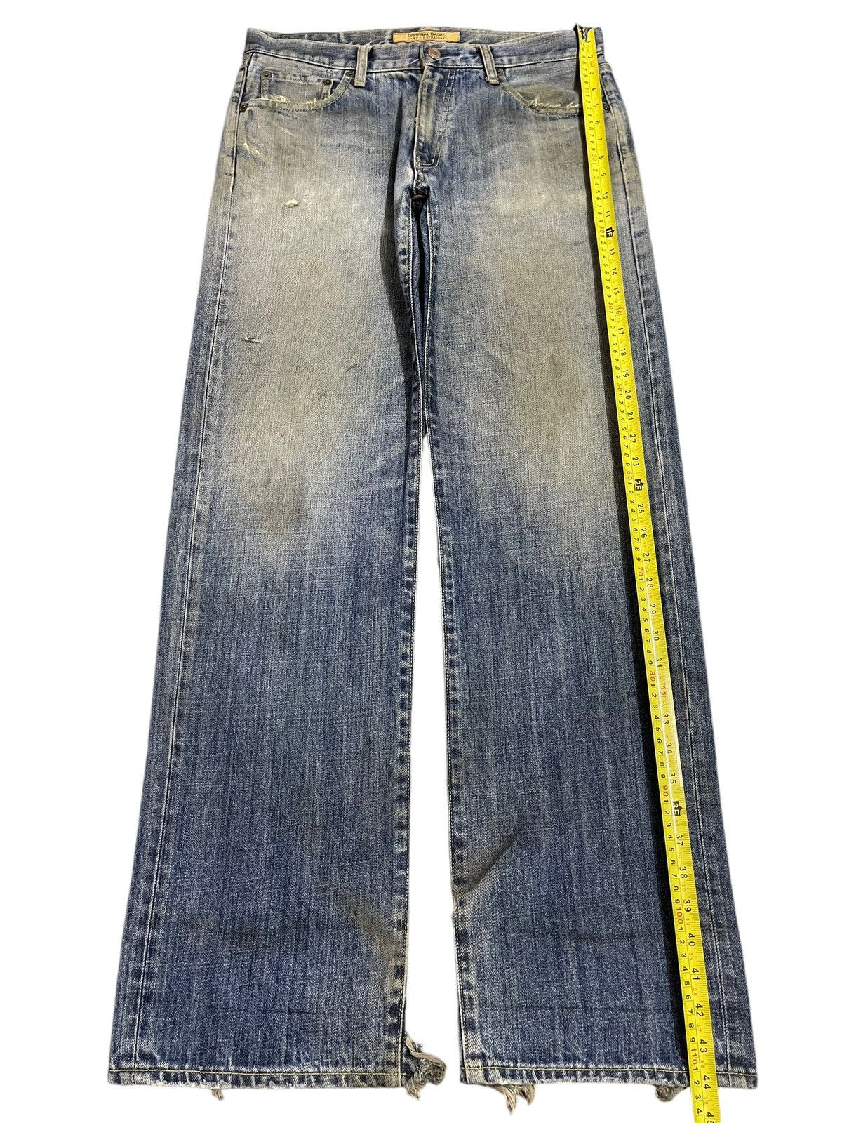 Uniqlo Vintage Japanese Uniqlo Mud Wash Style Distress Loose Jeans Size US 34 / EU 50 - 12 Thumbnail