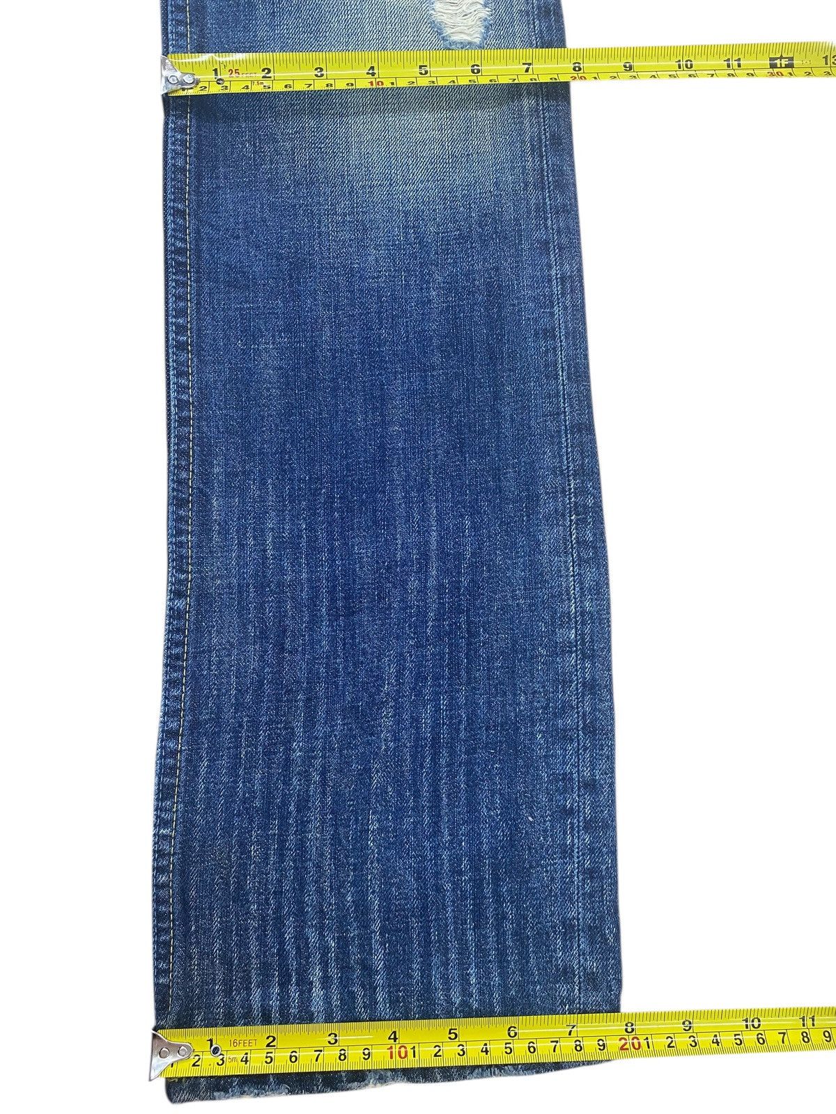 Camel Sweet Camel Blue Wash Distressed Style Straight Leg Jeans Size US 28 / EU 44 - 9 Thumbnail