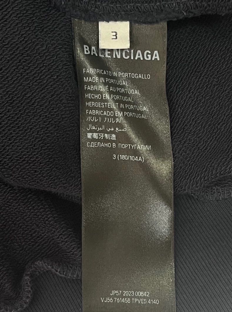 Balenciaga Balenciaga Make old worn-out dark blue hooded sweaters wit Size US L / EU 52-54 / 3 - 4 Thumbnail