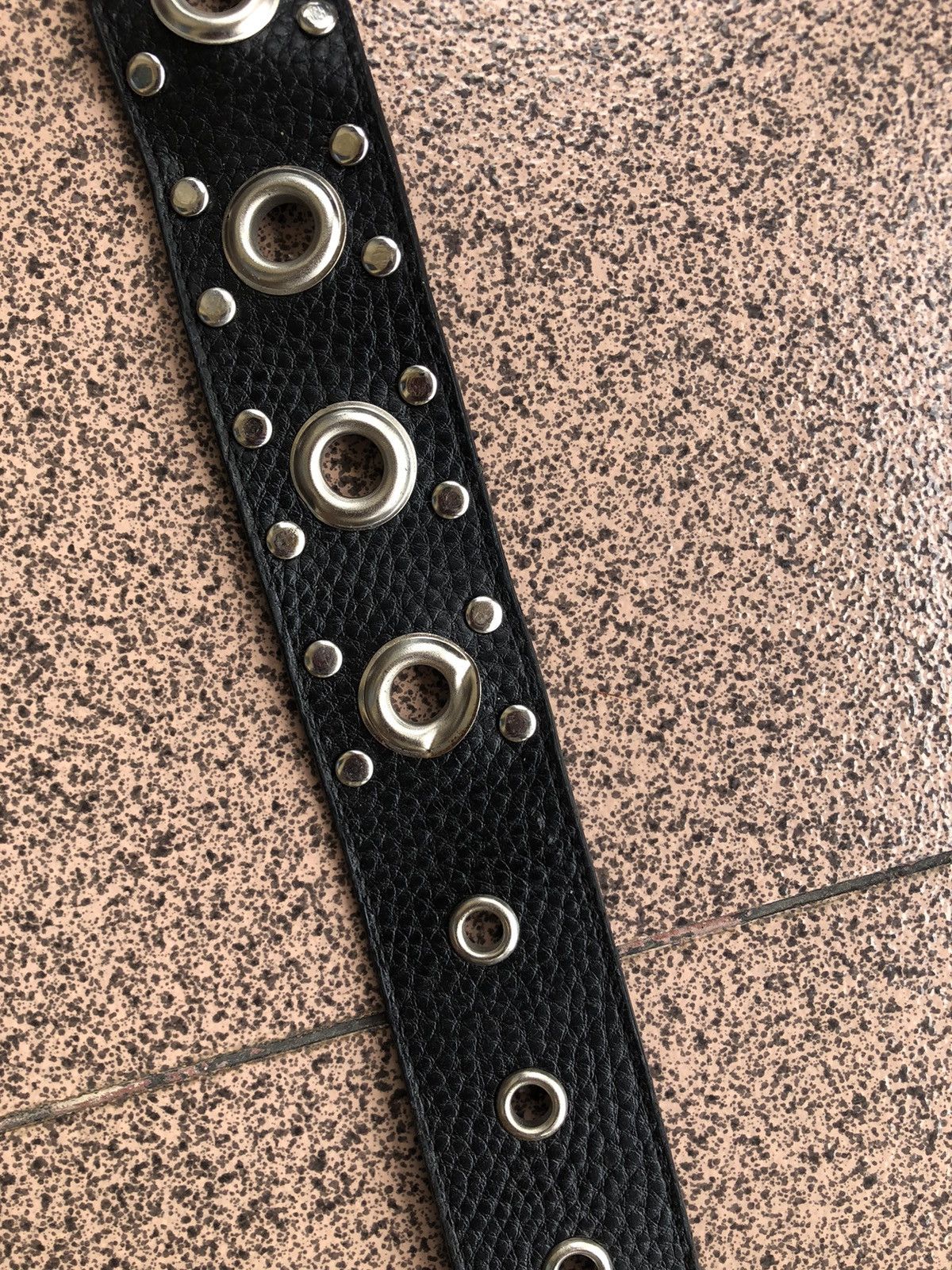 Japanese Brand Black leather studded ring belt lgb if six was nine style Size ONE SIZE - 4 Thumbnail
