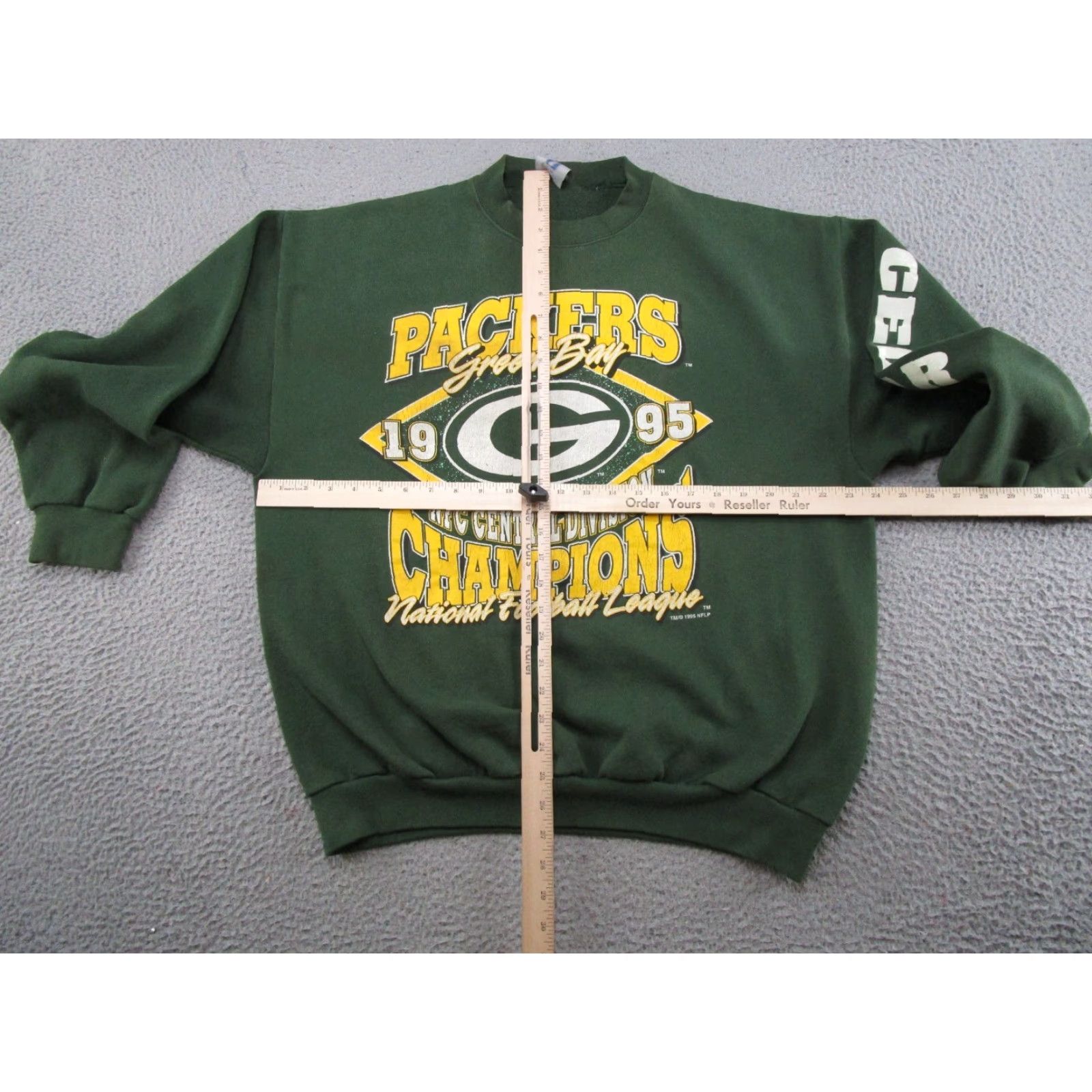 Logo 7 VINTAGE Green Bay Packers NFC Champions Sweatshirt XL Men Crew Neck Pullover Hooded Football All Seasons Defects Read Size US XL / EU 56 / 4 - 6 Thumbnail