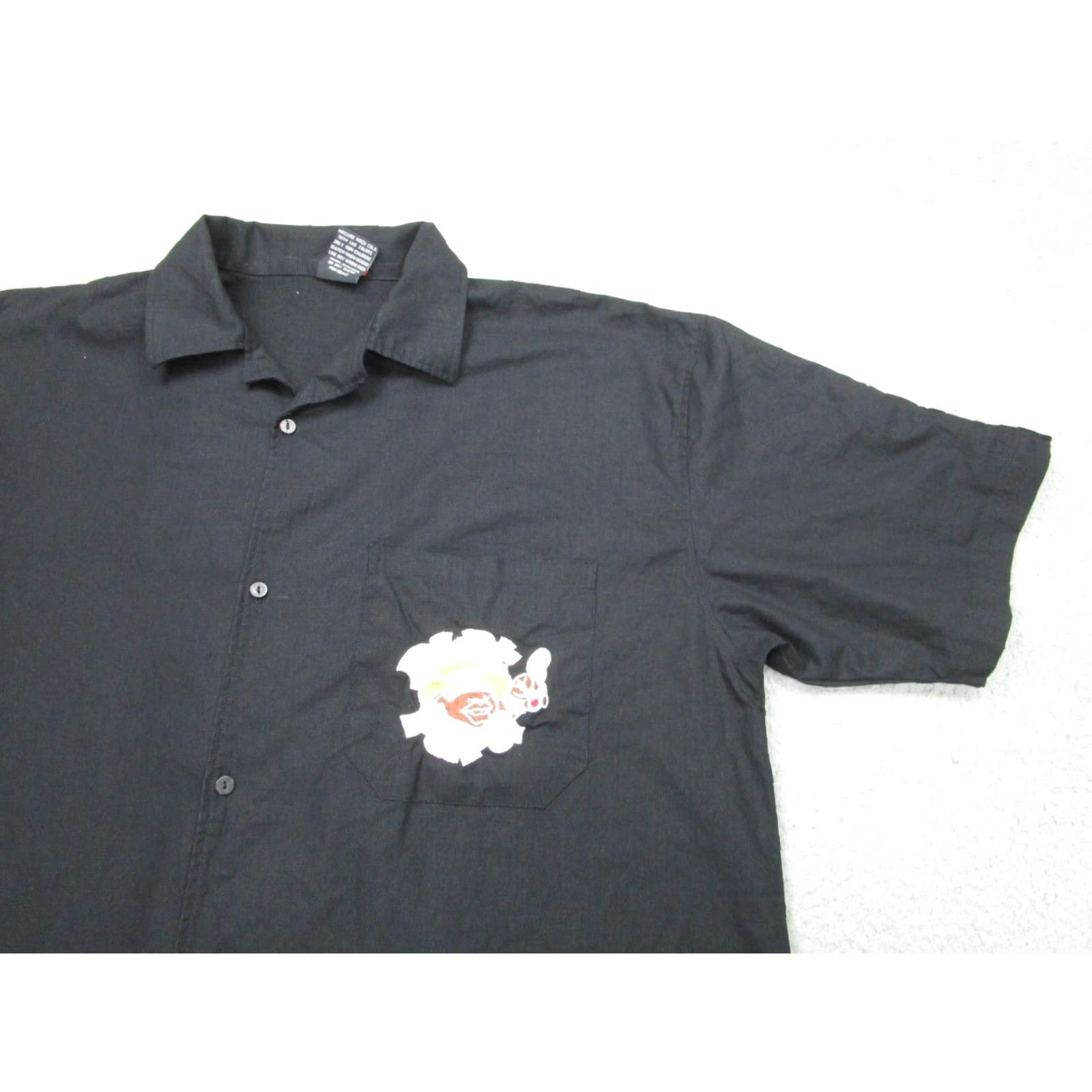 Vintage VINTAGE Diss Shirt Men XL Black Short Sleeve Button-Up Casual Hip Hop Linen 2000s Size US XL / EU 56 / 4 - 3 Thumbnail