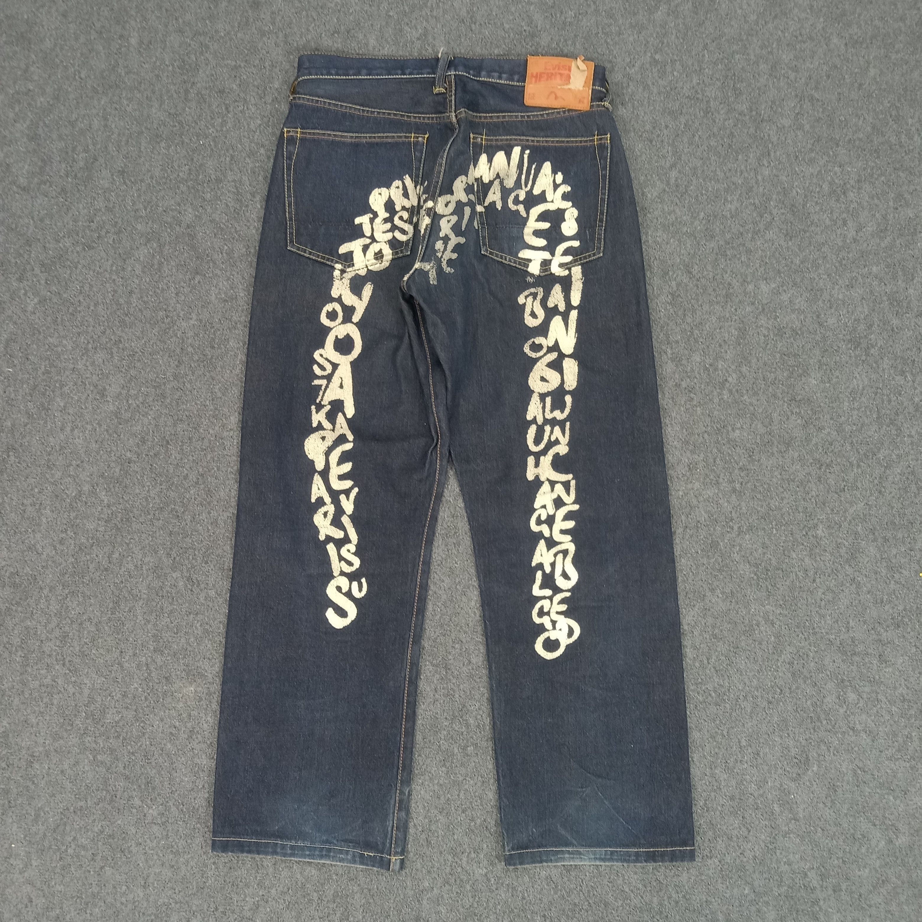Evisu × Vintage Evisu Japanese Brand Daicock Art Denim Jeans Size US 31 - 1 Thumbnail