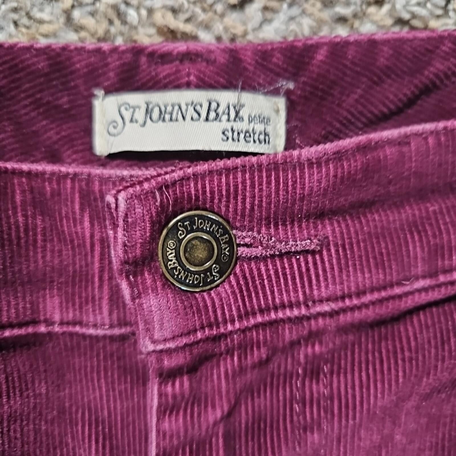 St. Johns Bay St. John's Bay Pants Women's 12P Straight Corduroy Stretch Size 34" / US 12 / IT 48 - 2 Thumbnail