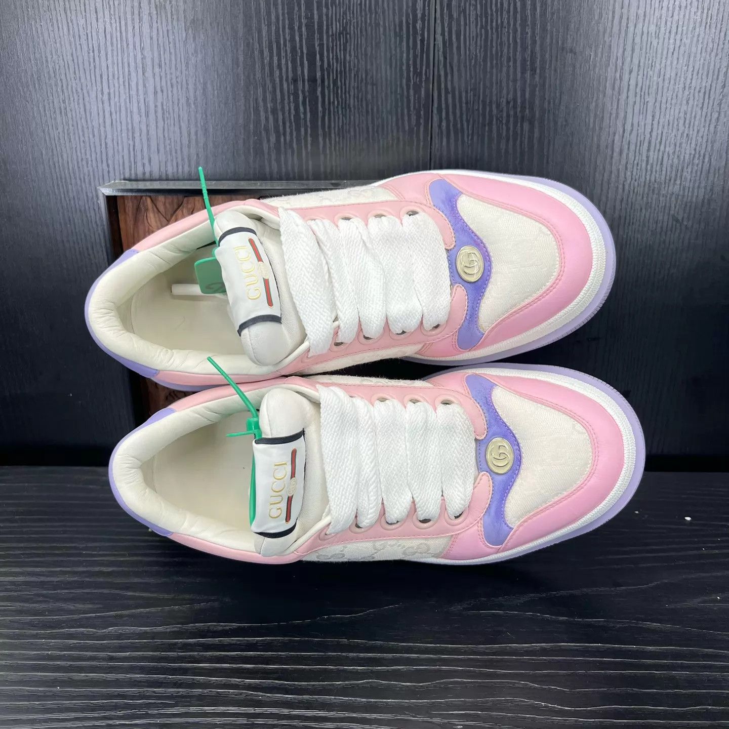 Gucci Gucci White & Pink Dirty Sneakers Size 40 Like New Size US 9.5 / IT 39.5 - 8 Thumbnail