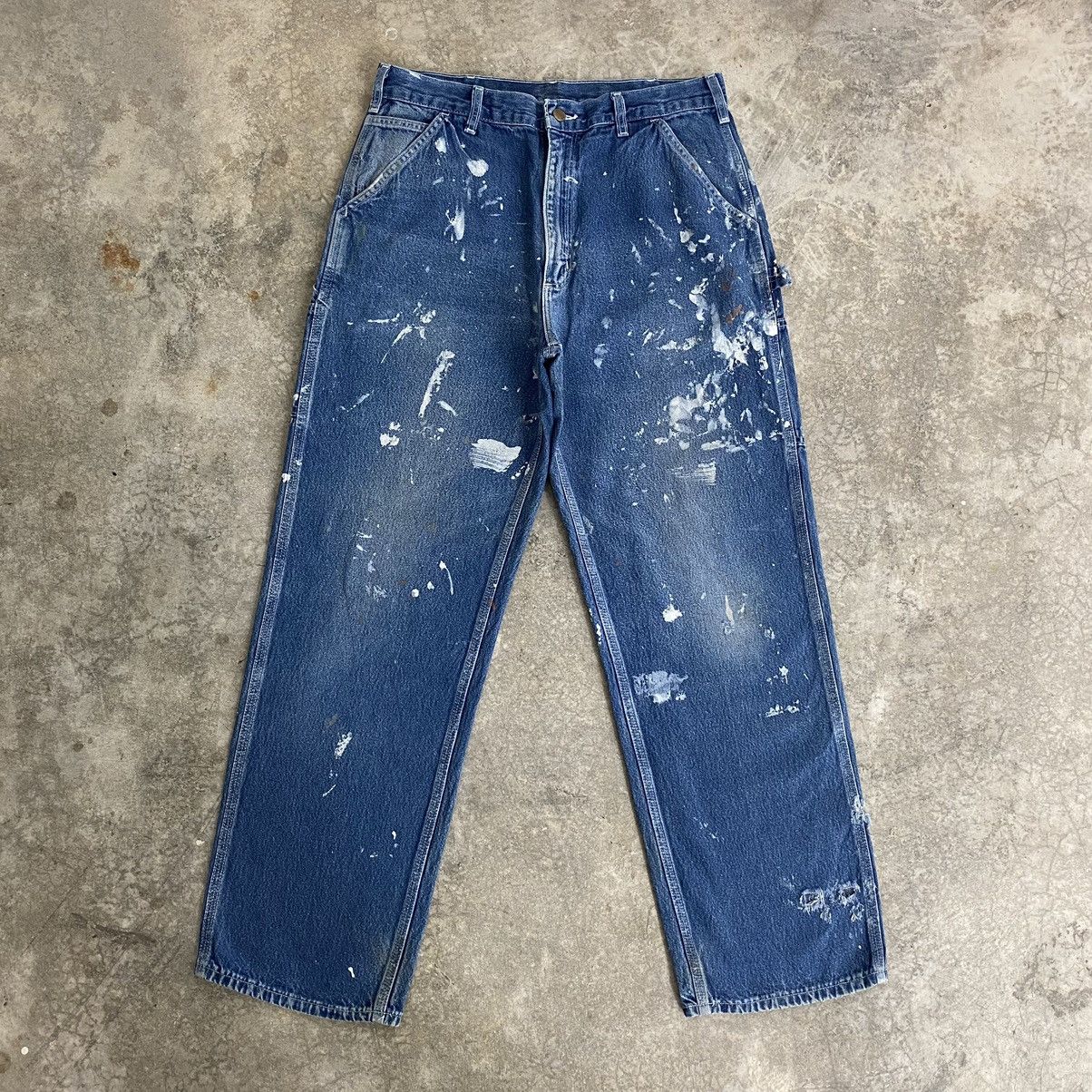 Carhartt Vintage Carhartt Splatter Ripped Carpenter Work Pants Size US 34 / EU 50 - 3 Thumbnail
