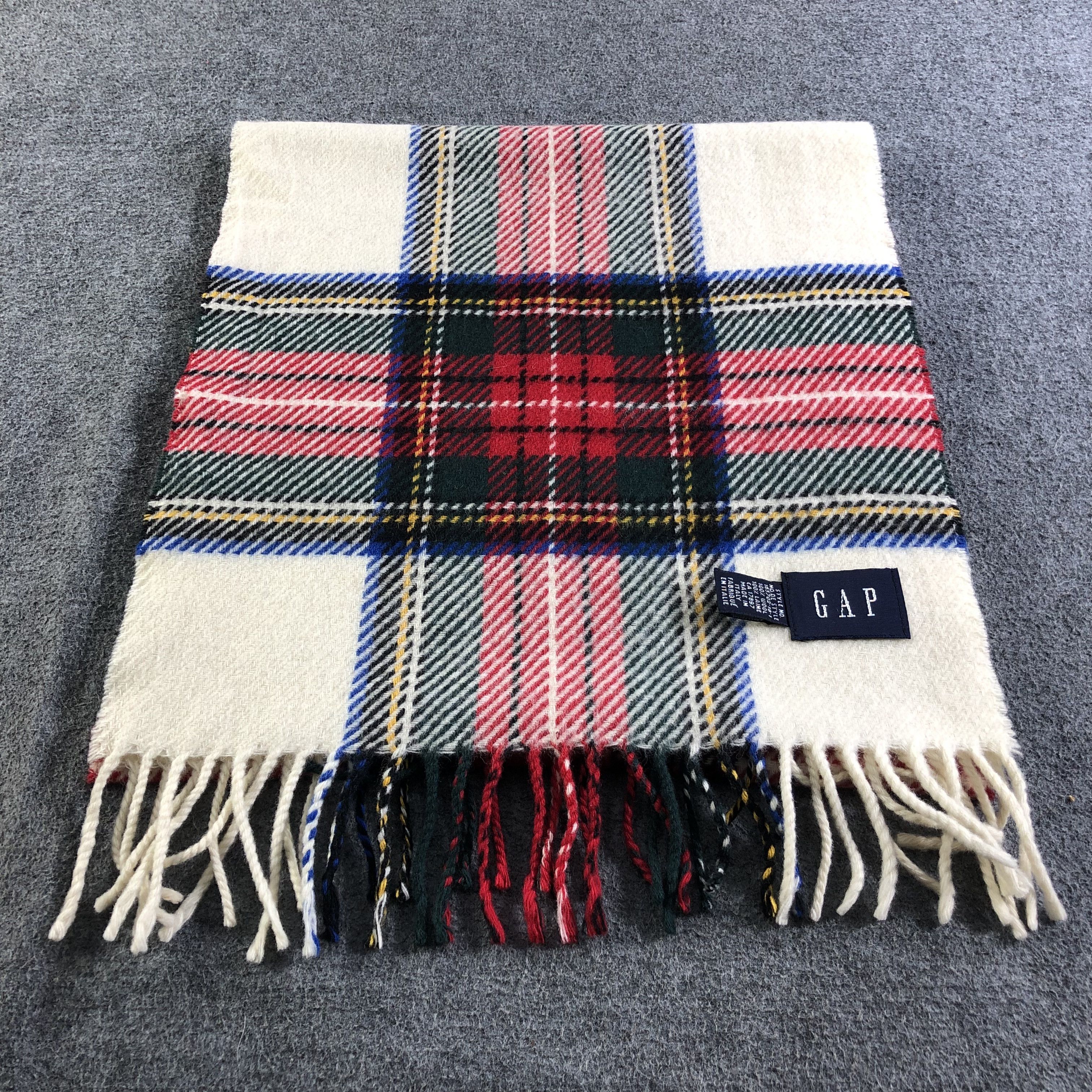 Gap Gap Tartan Wool Scarf Muffler V2033 Size ONE SIZE - 6 Thumbnail