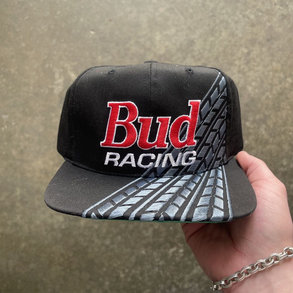 Budweiser × Vintage Vintage 90s Bud Racing Budweiser Snapback Hat Black Nascar Size ONE SIZE - 1 Thumbnail