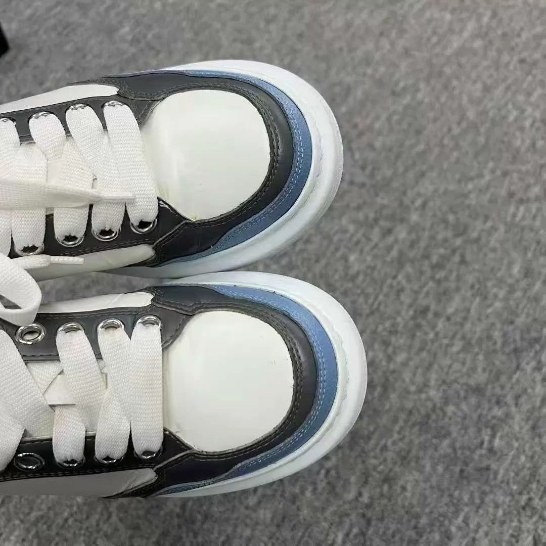 Alexander McQueen McQueen Gray White Blue Colorblocked EUR 39 Size US 8.5 / IT 38.5 - 7 Thumbnail